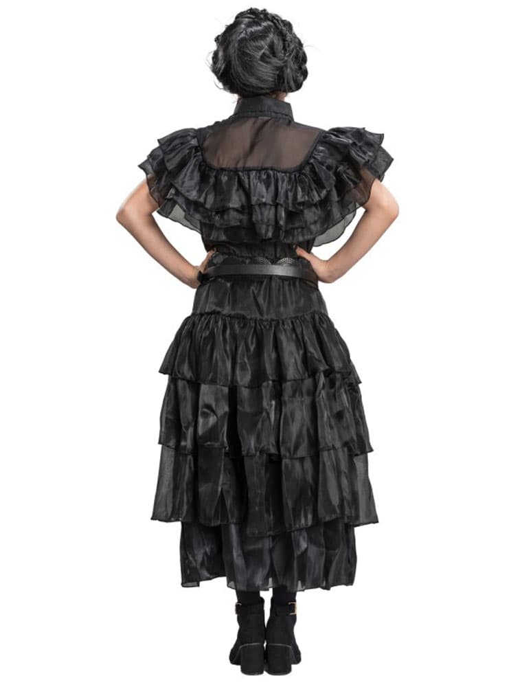 Kleid Wednesday Addams schwarz 164