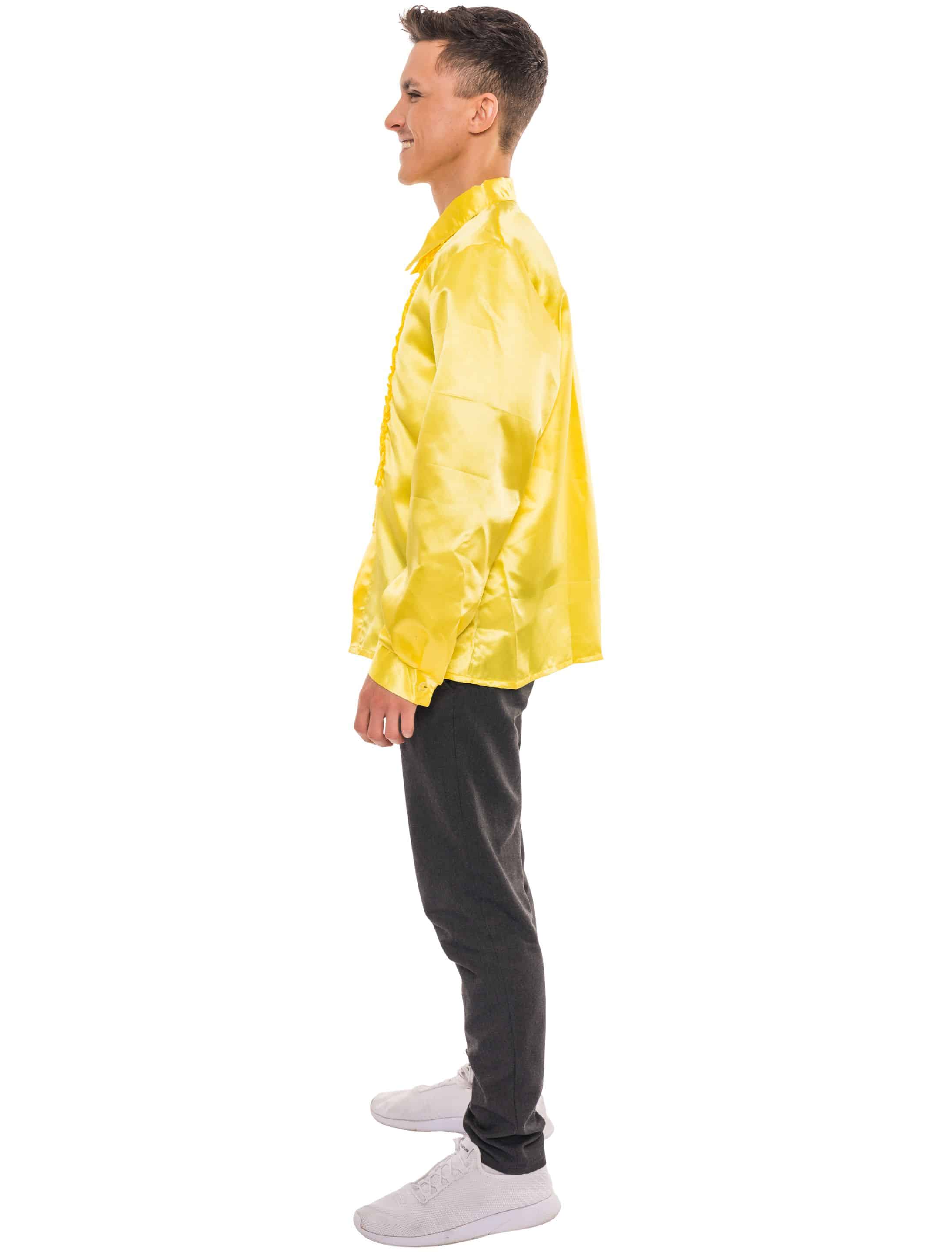 Discohemd Herren gelb S Discohemd Herren gelb S