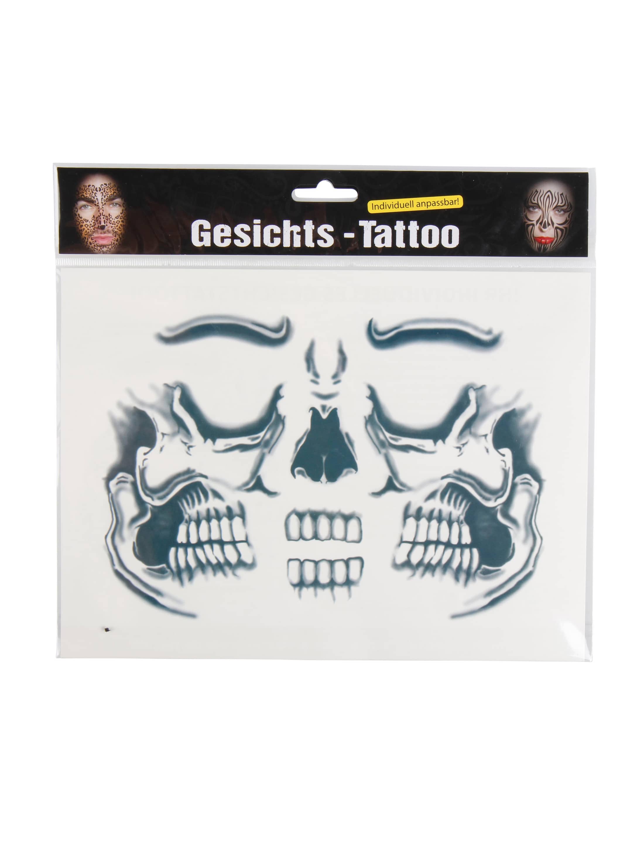 Gesichtstattoo Totenkopf