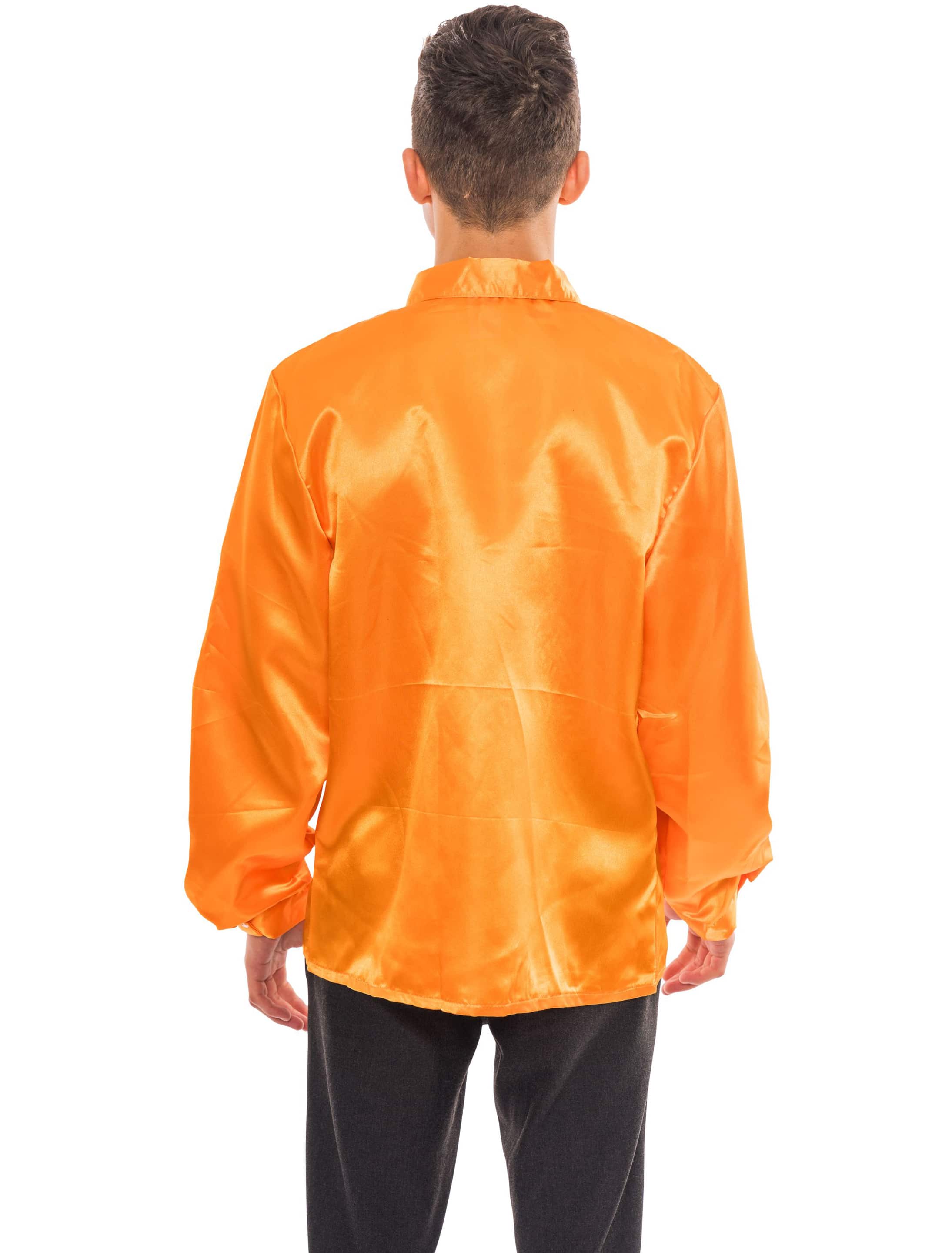 Discohemd Herren orange L Discohemd Herren orange L
