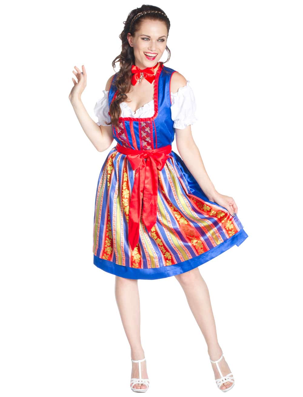 Dirndl Lola Damen blau/rot 44