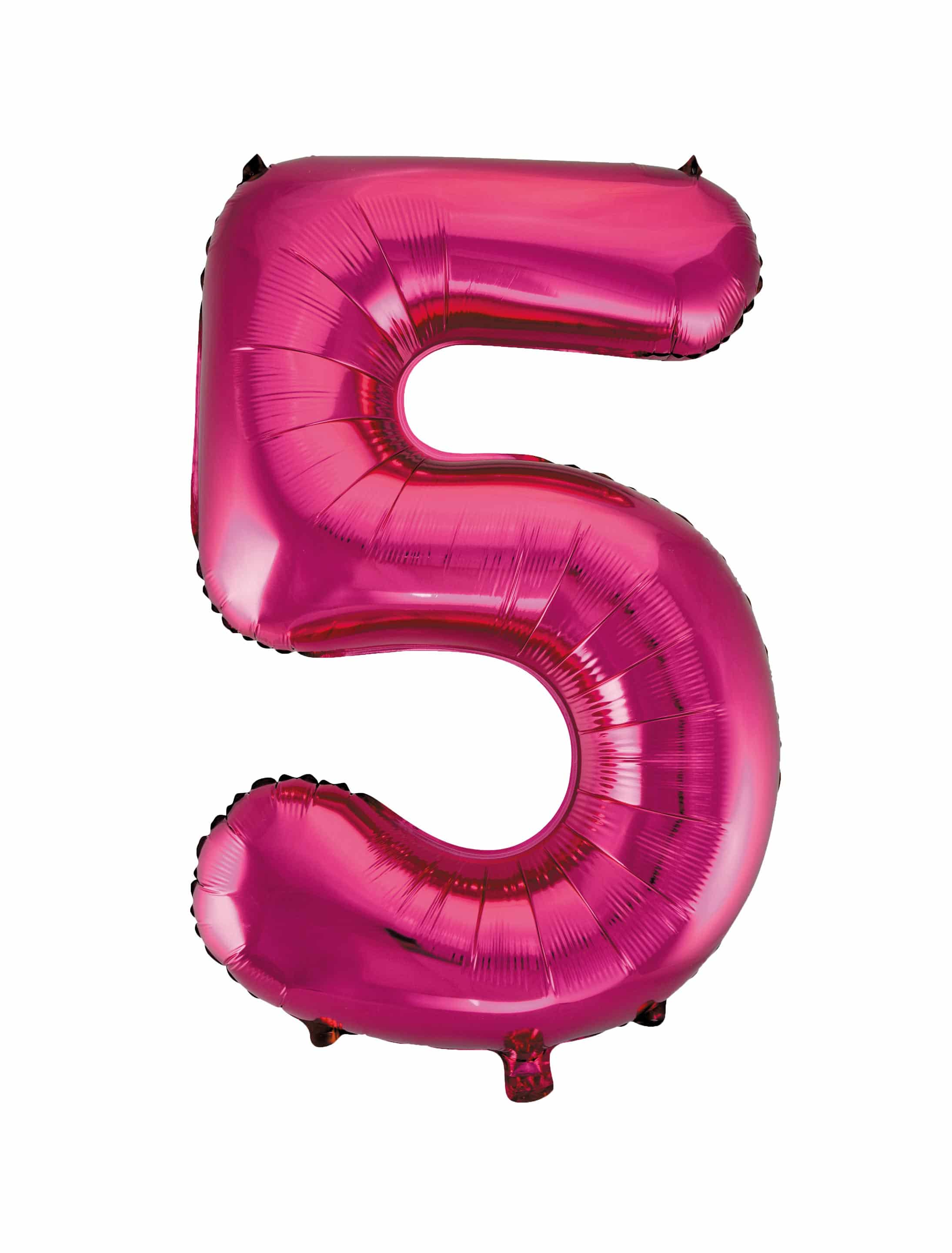 Folienballon Zahl 5 pink L
