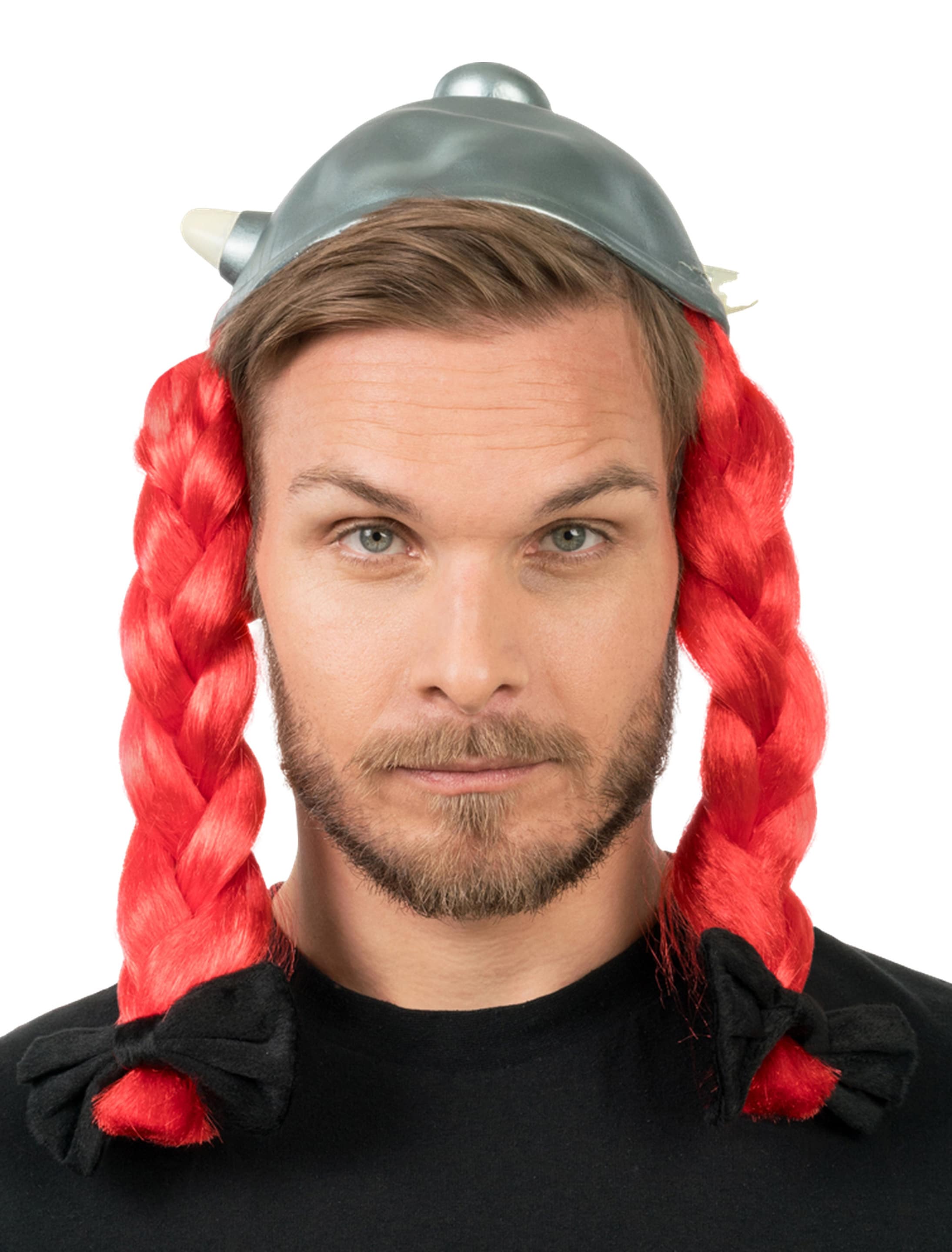 Helm Obelix rot/silber one size