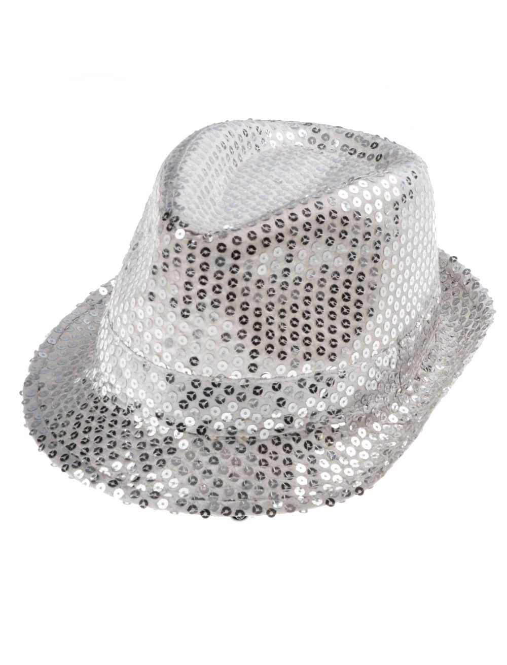 Hut Pailletten silber one size