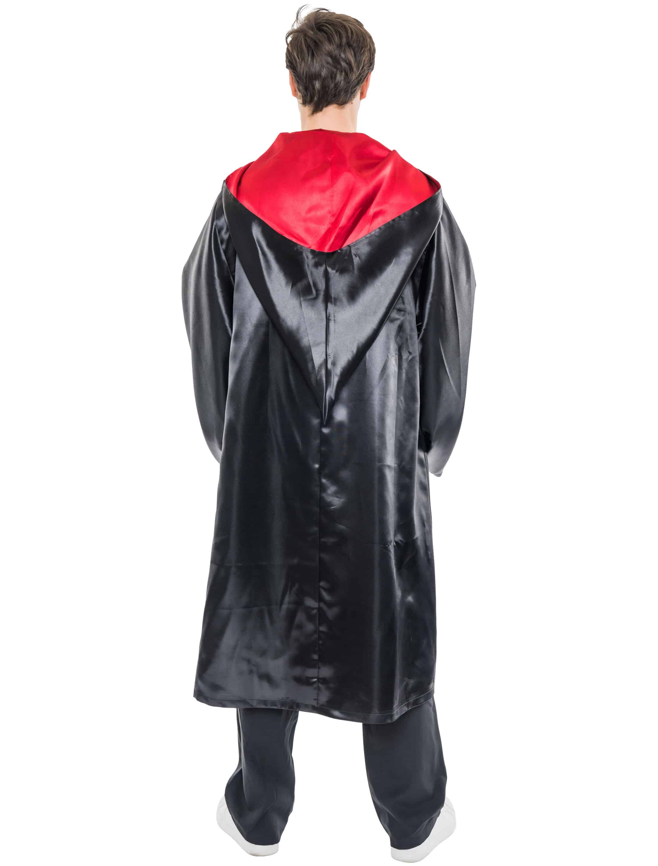 Zauberer Robe Erwachsene schwarz/rot one size