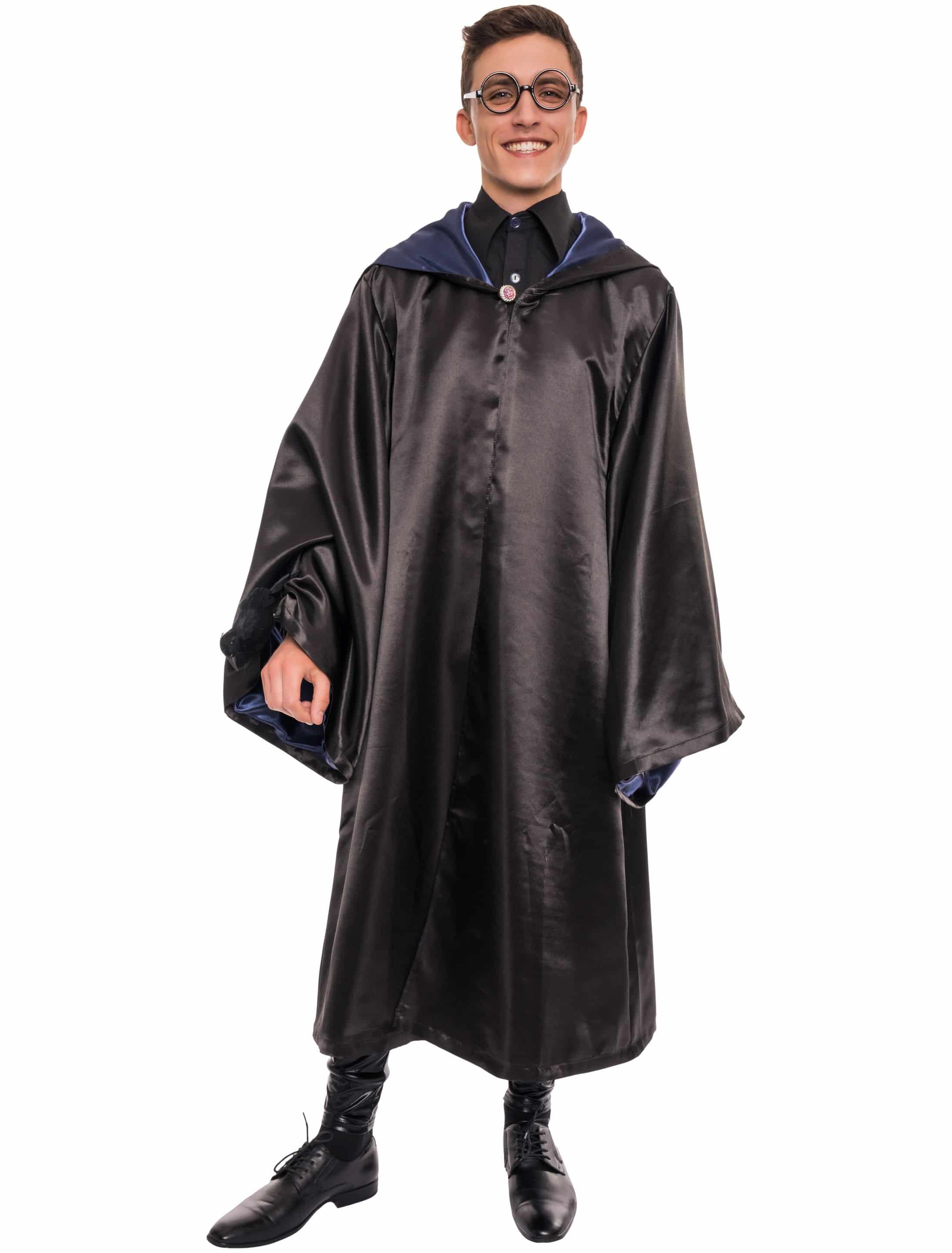 Zauberer Robe Erwachsene schwarz/blau one size