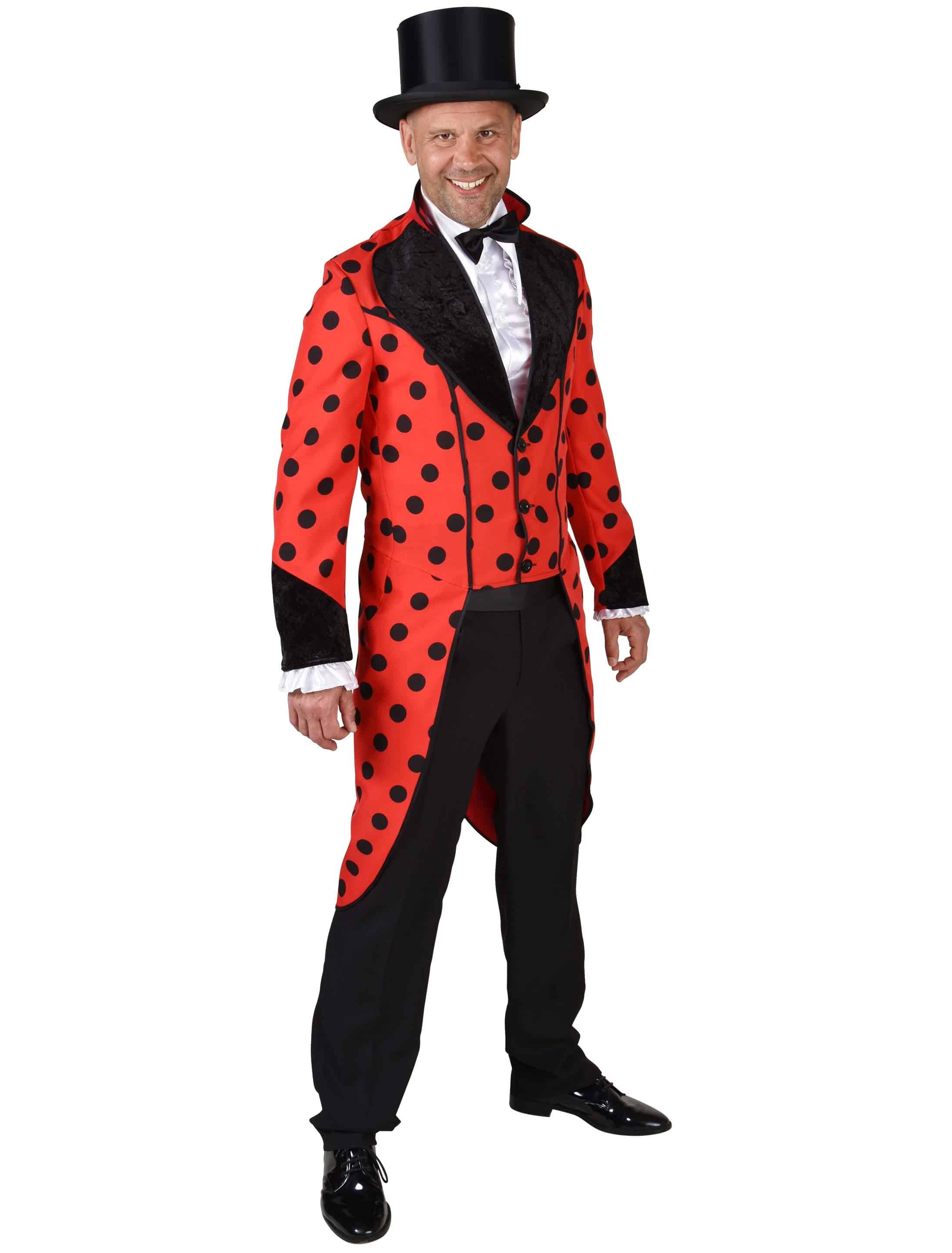 Frack Marienkäfer Herren schwarz/rot 3XL