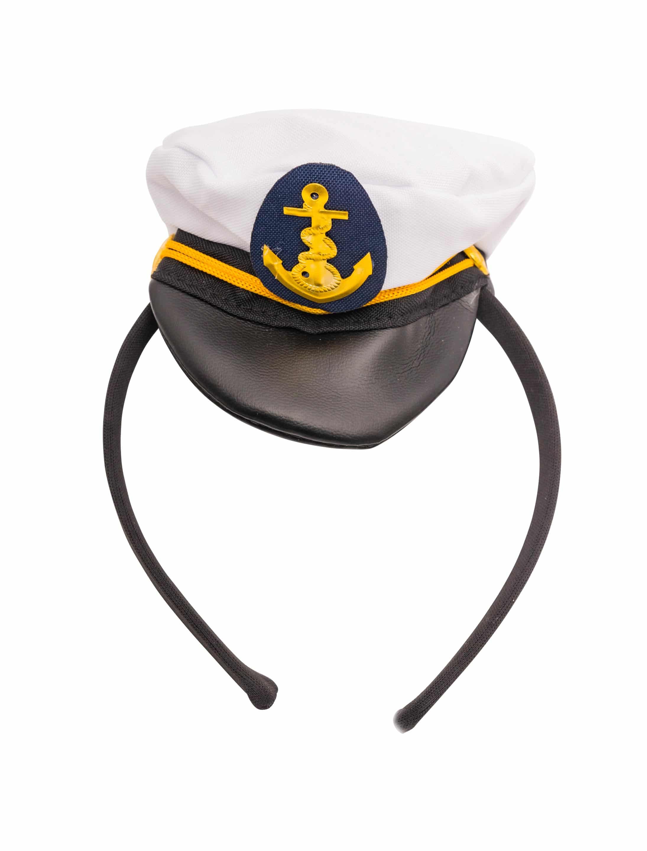 Haarreif Mini Mütze Marine schwarz/weiß