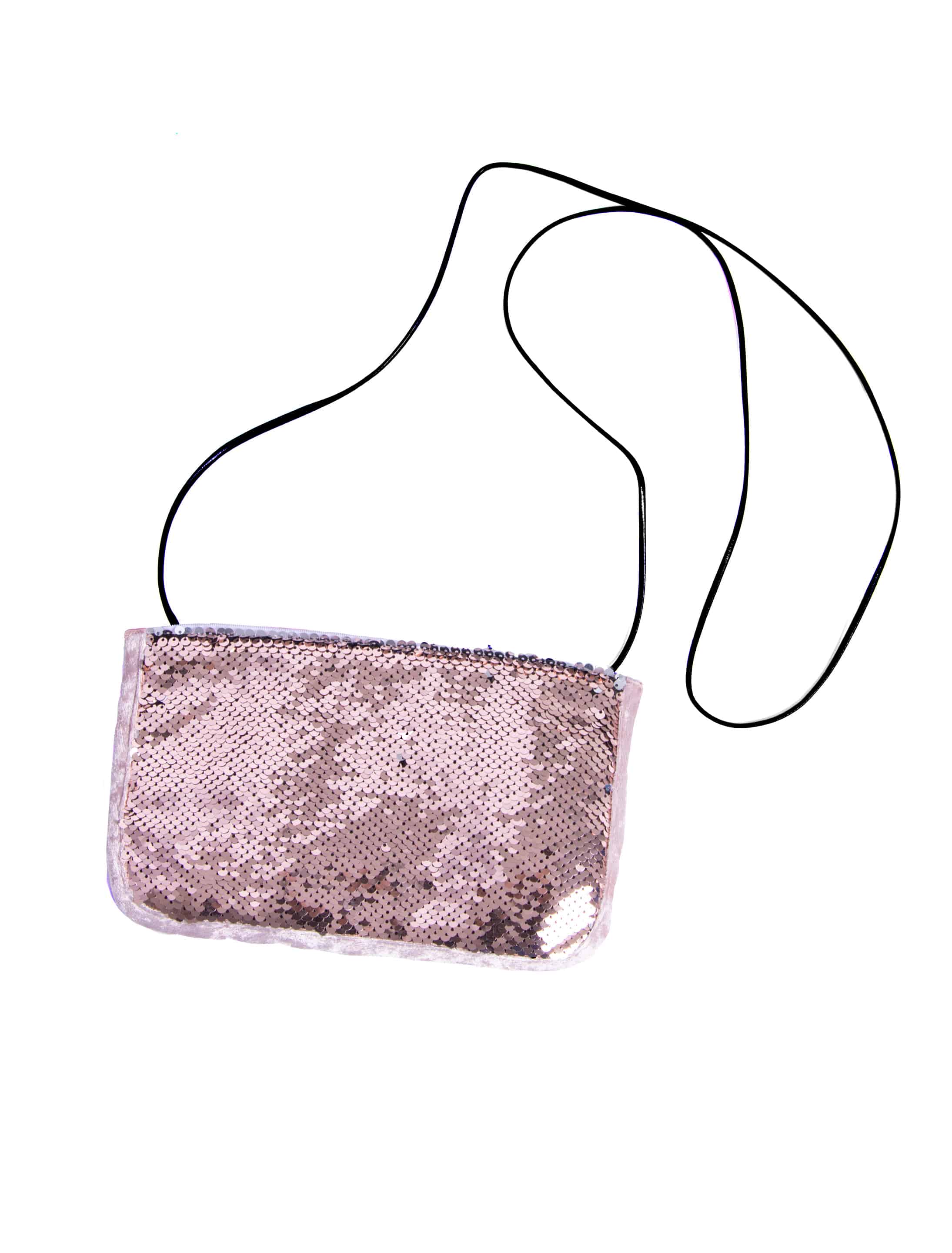 Handtasche Wendepailletten rosa/silber