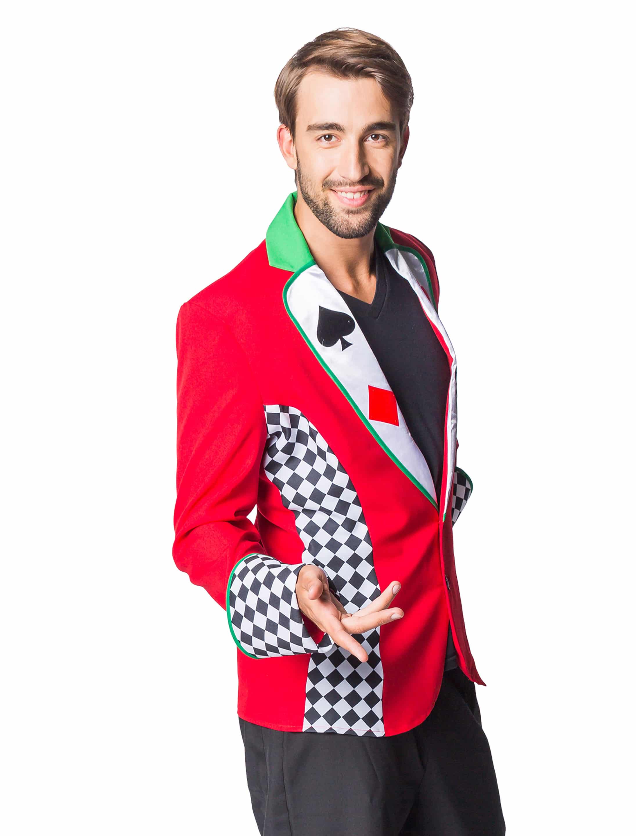 Jacke Kartenspieler Herren bunt S Jacke Kartenspieler Herren bunt S