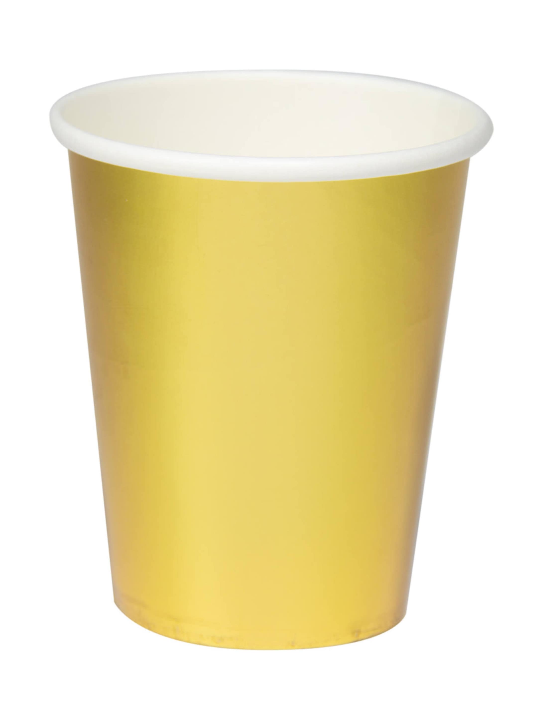 Becher metallic gold 350ml 8 Stk.