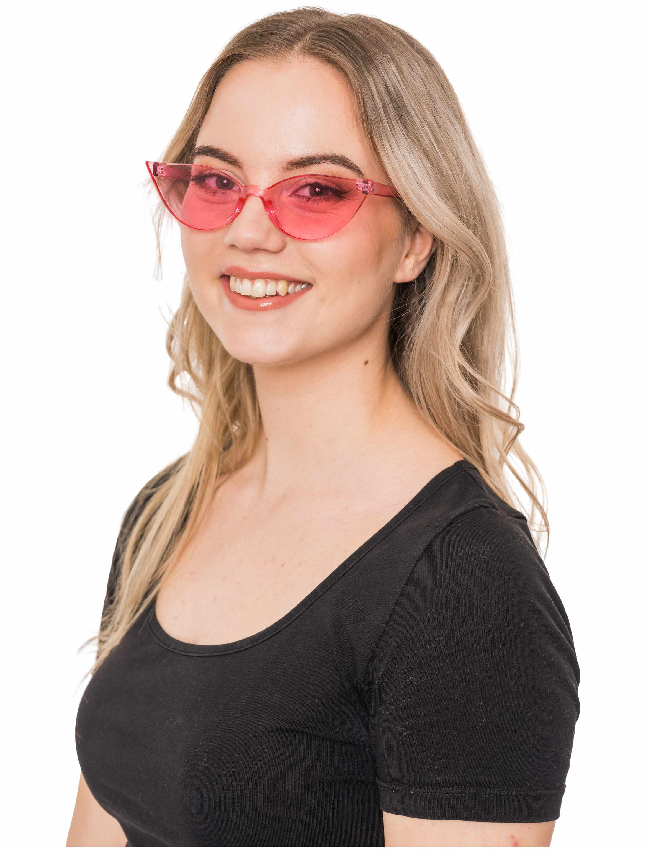 Brille Cat Eye transparent pink