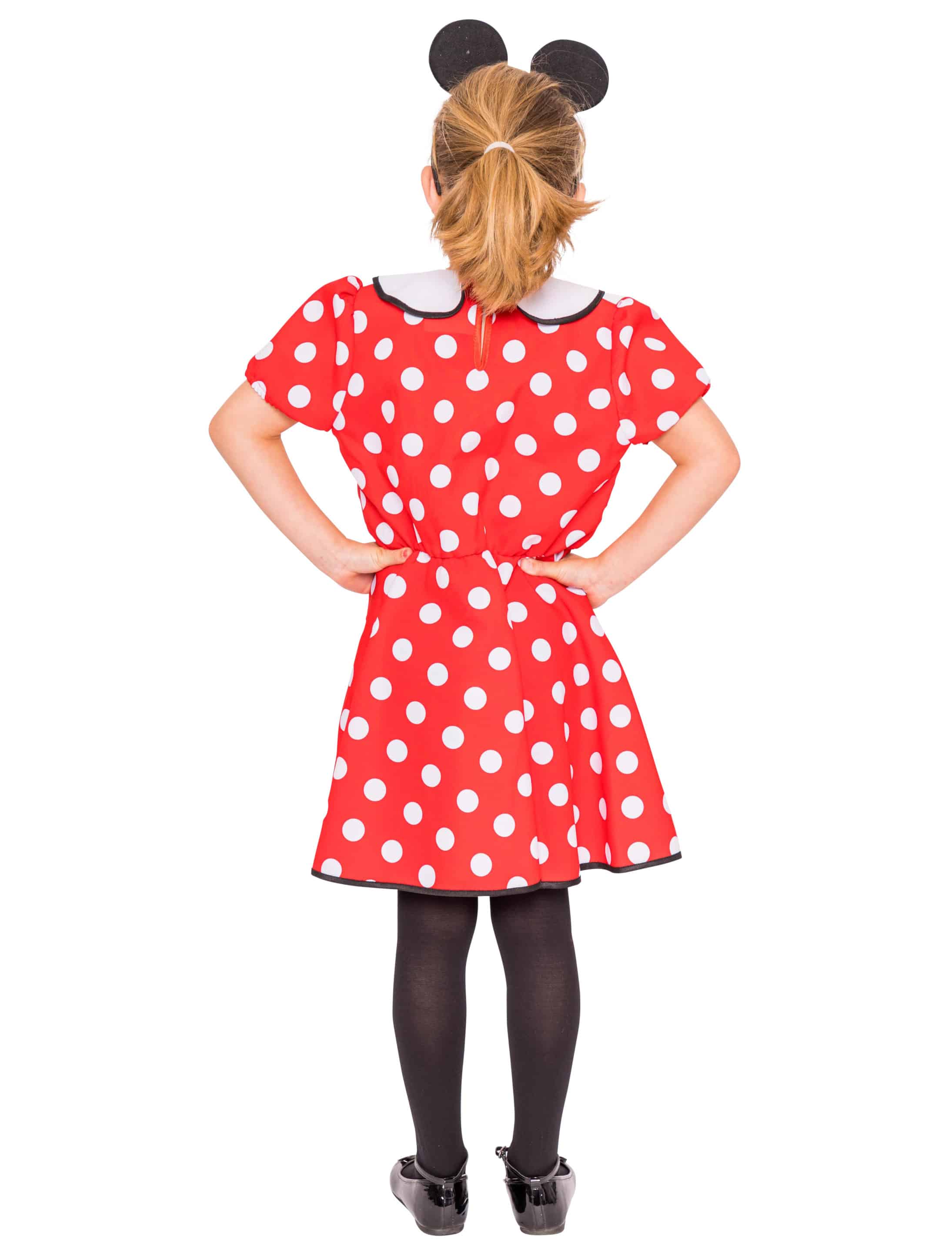 Kleid Maus Kinder rot/weiß 86