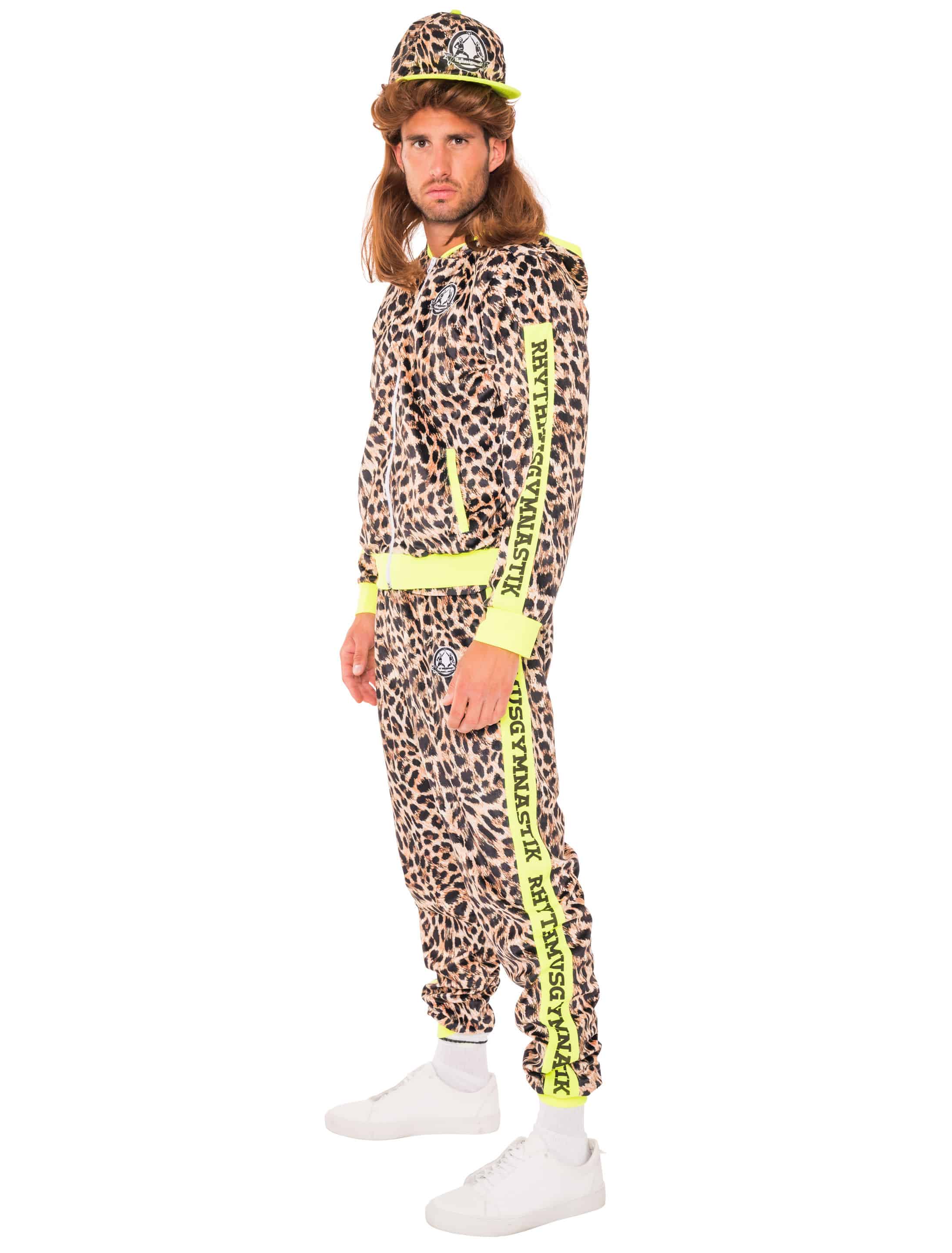 Jogginganzug Rhythmusgymnastik Leopard schwarz/beige S/M