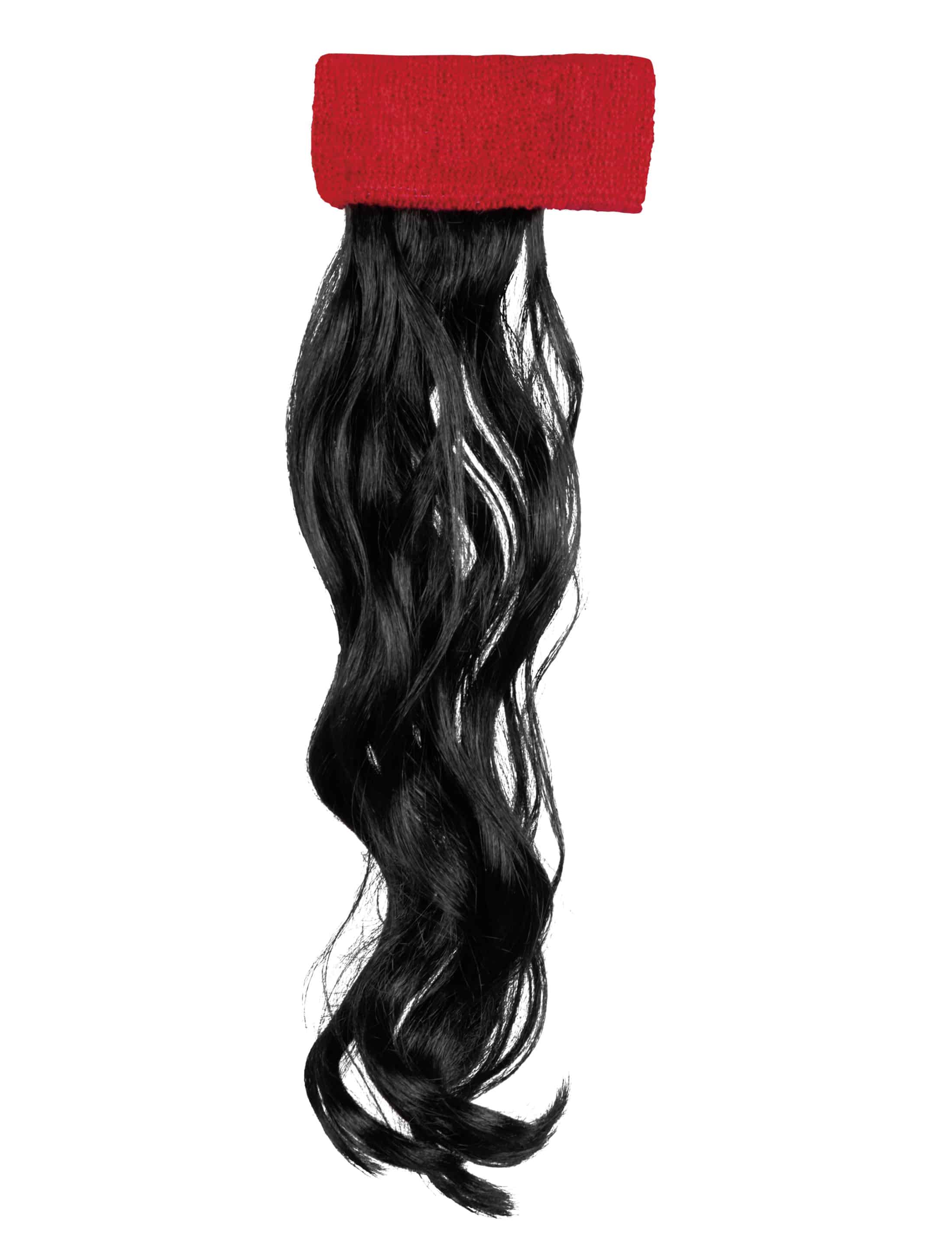 Stirnband mit Haaren rot