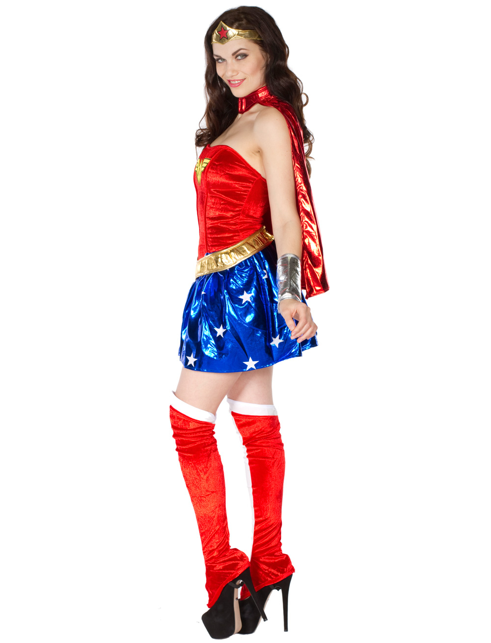 Wonder Girl 4-tlg. Damen rot/blau S Wonder Girl 4-tlg. Damen rot/blau S
