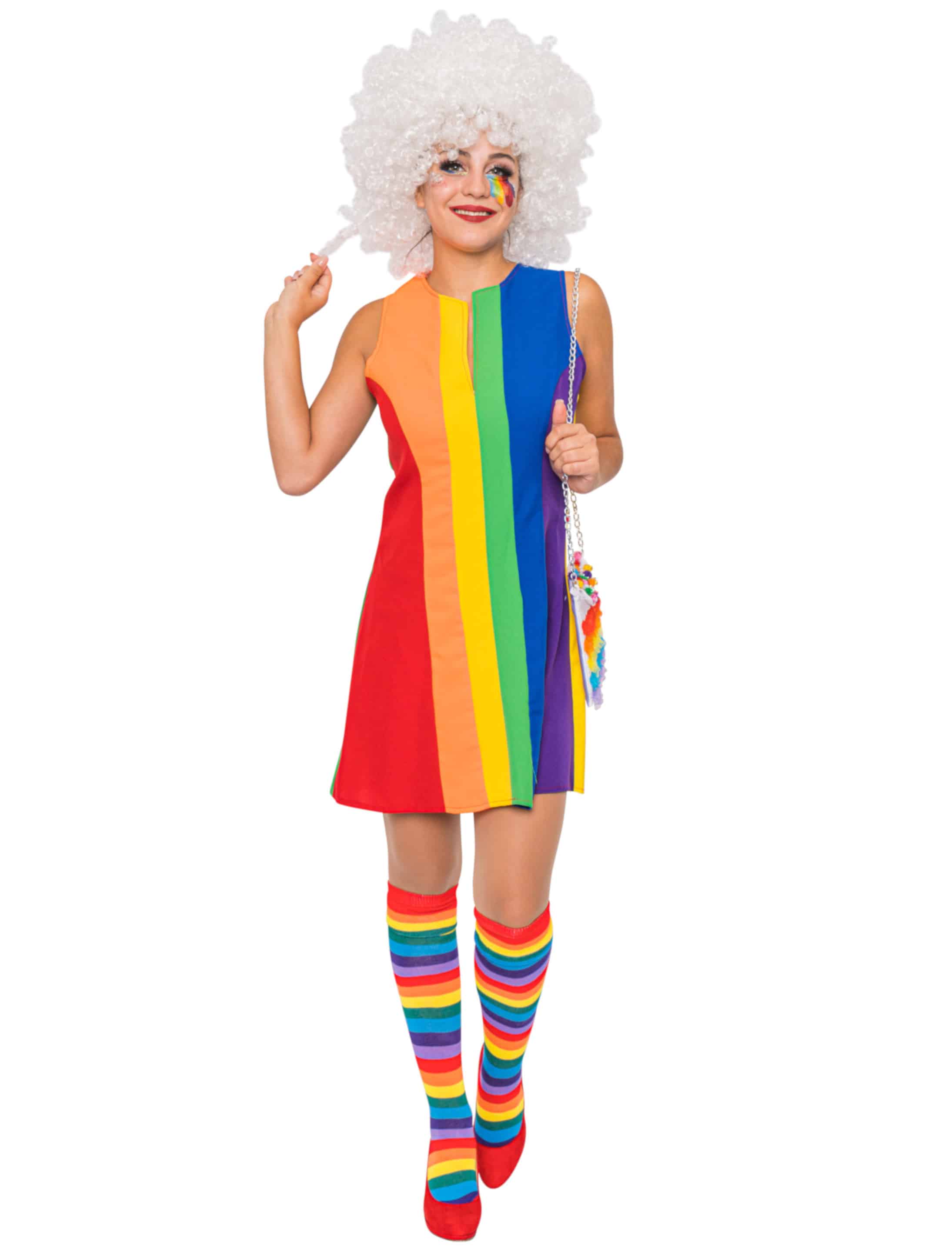 Kleid Rainbow Damen rainbow XL