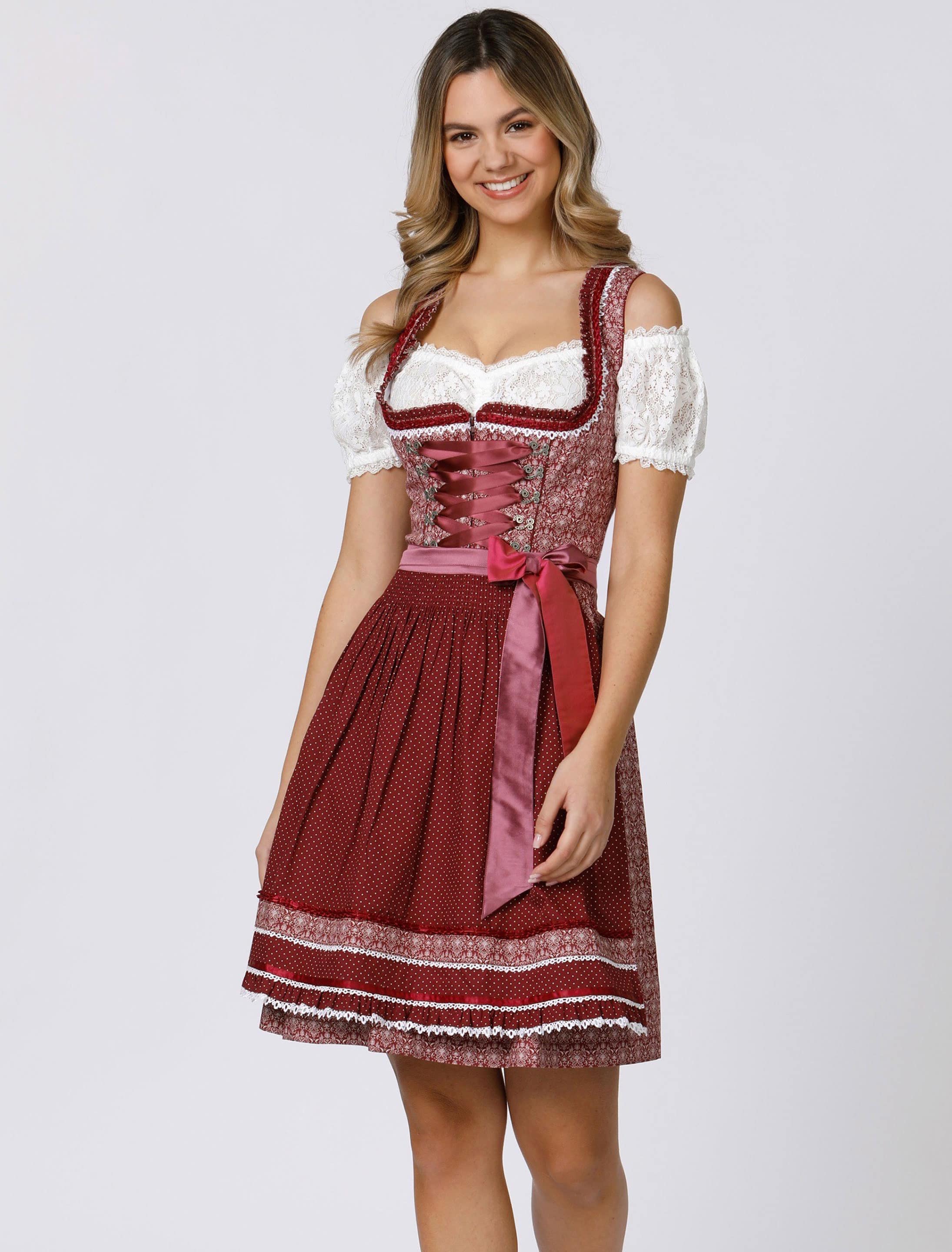 Dirndl Kim Damen bordeaux 44