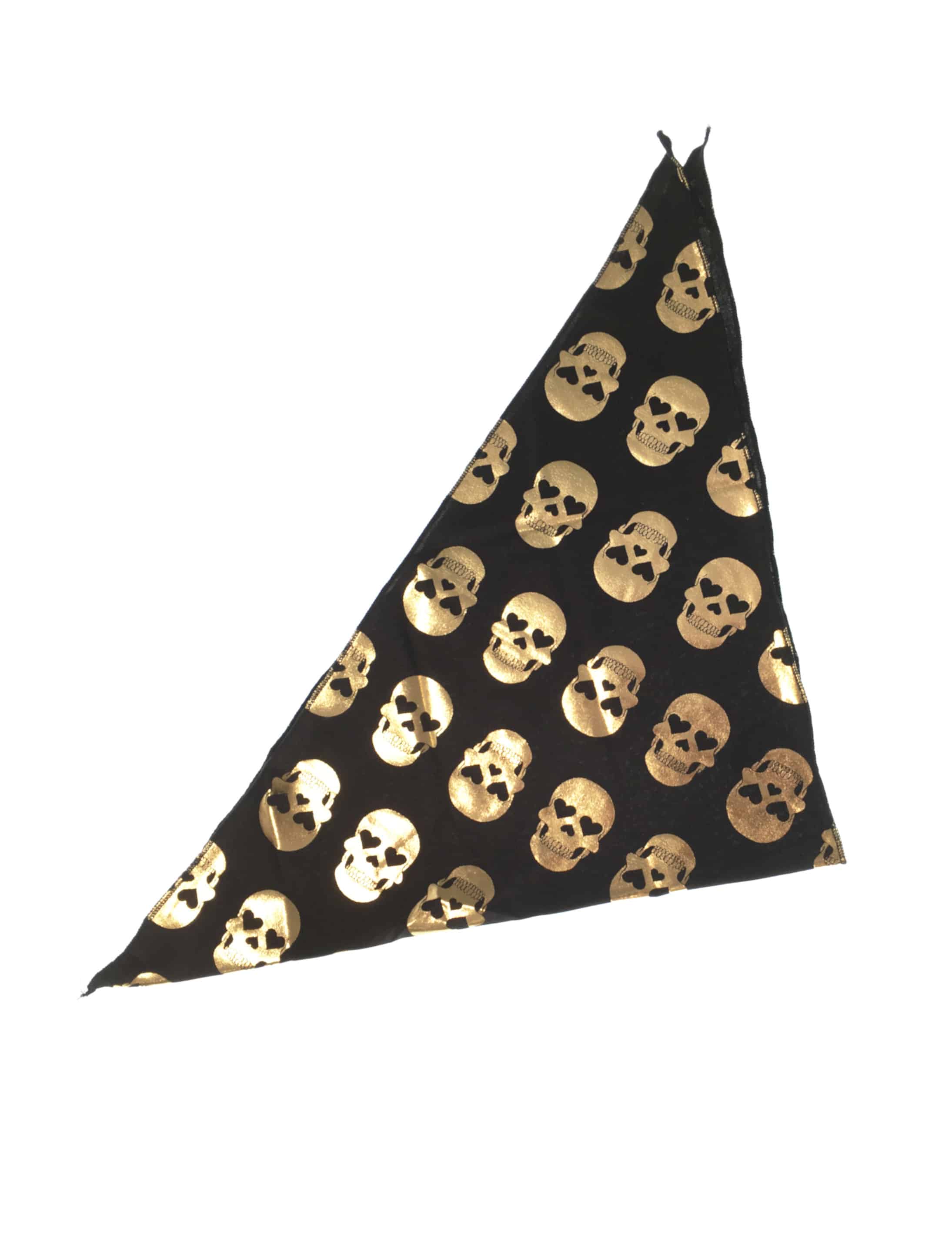 Dreieckstuch Totenkopf gold