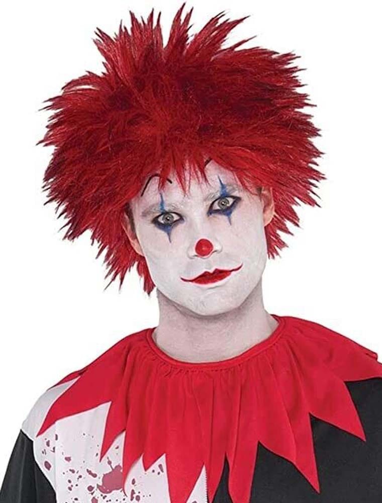 Perücke Horrorclown rot