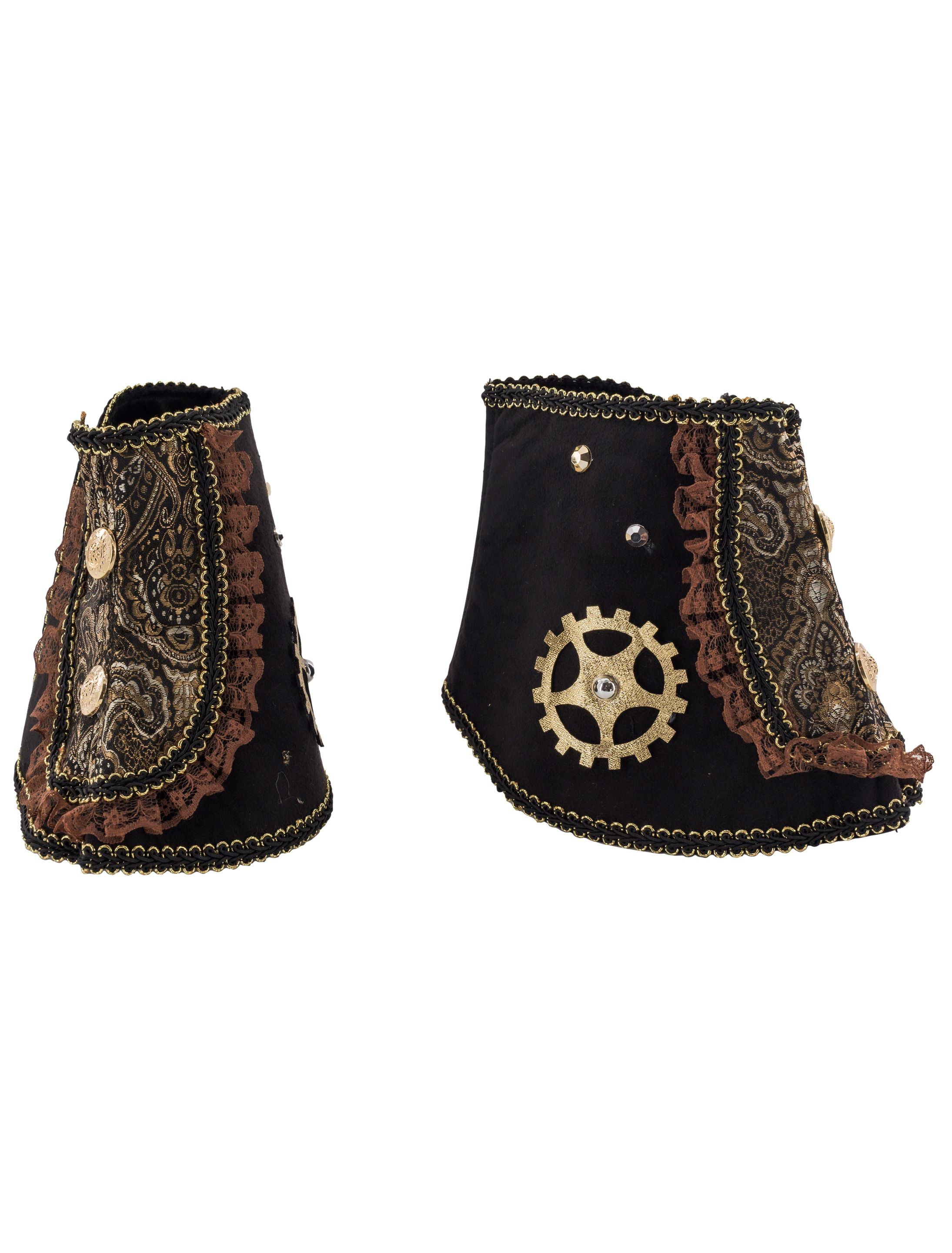 Gamaschen Steampunk braun