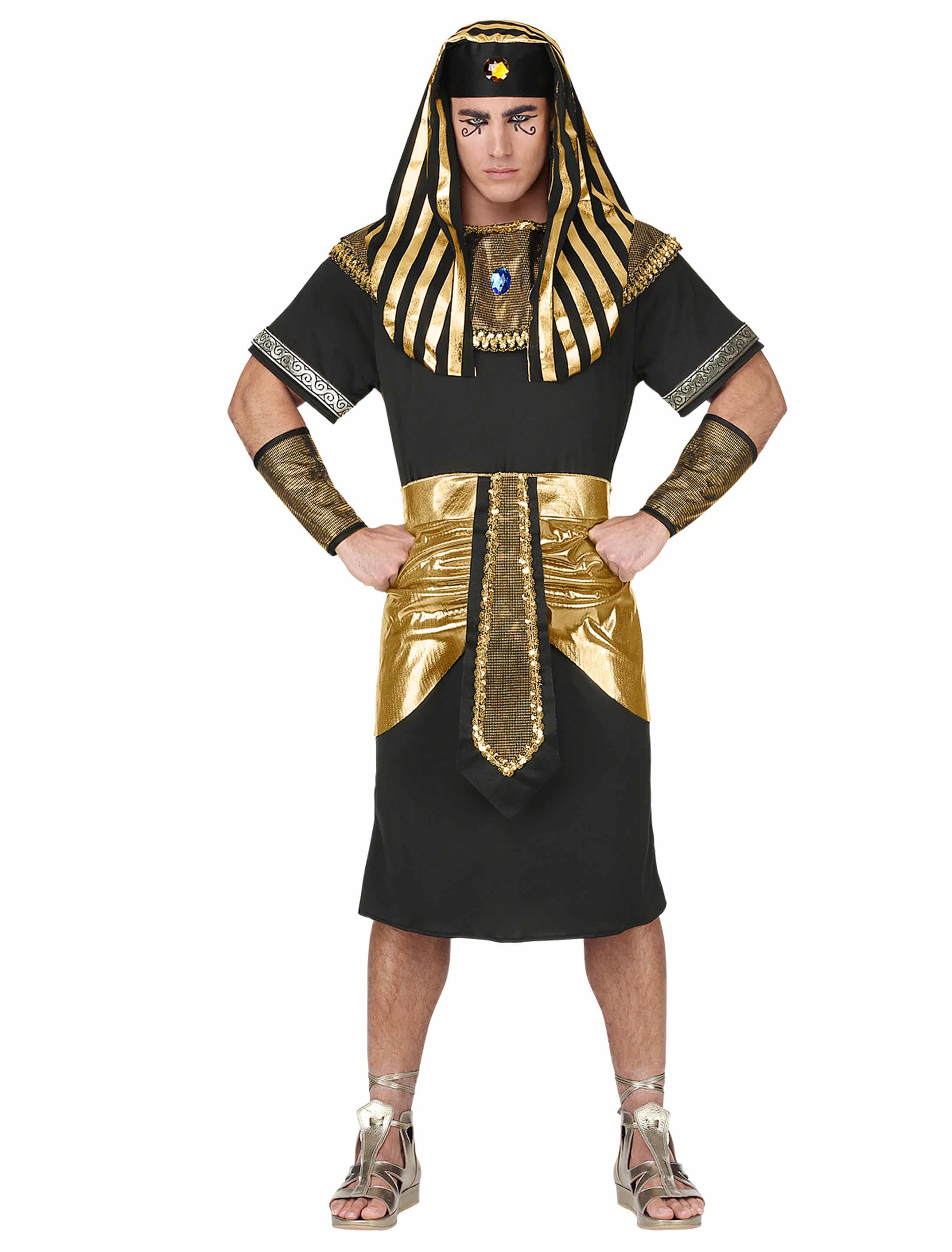 Pharao 4-tlg. schwarz/gold XL