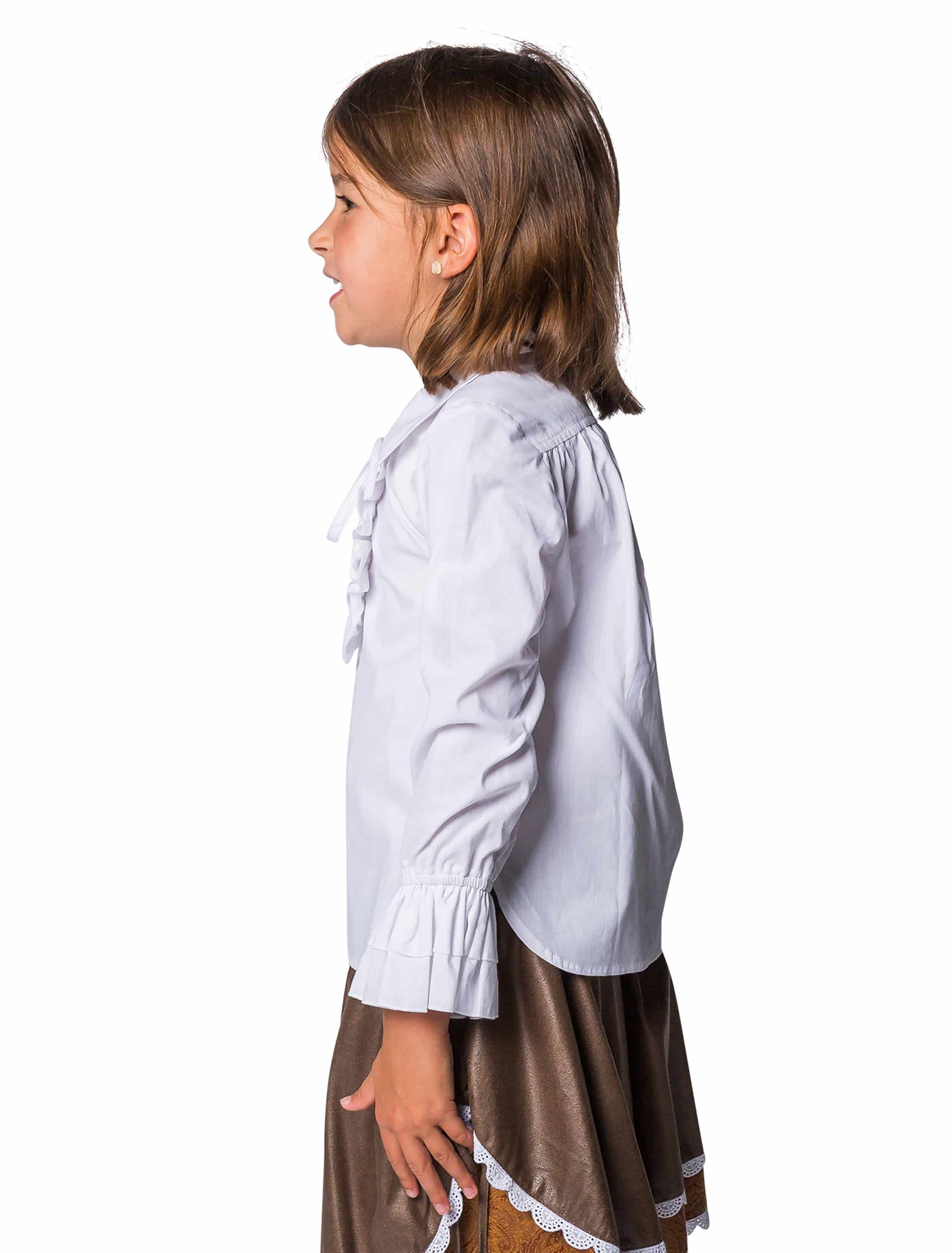 Rüschenhemd Kinder weiß 128 Rüschenhemd Kinder weiß 128