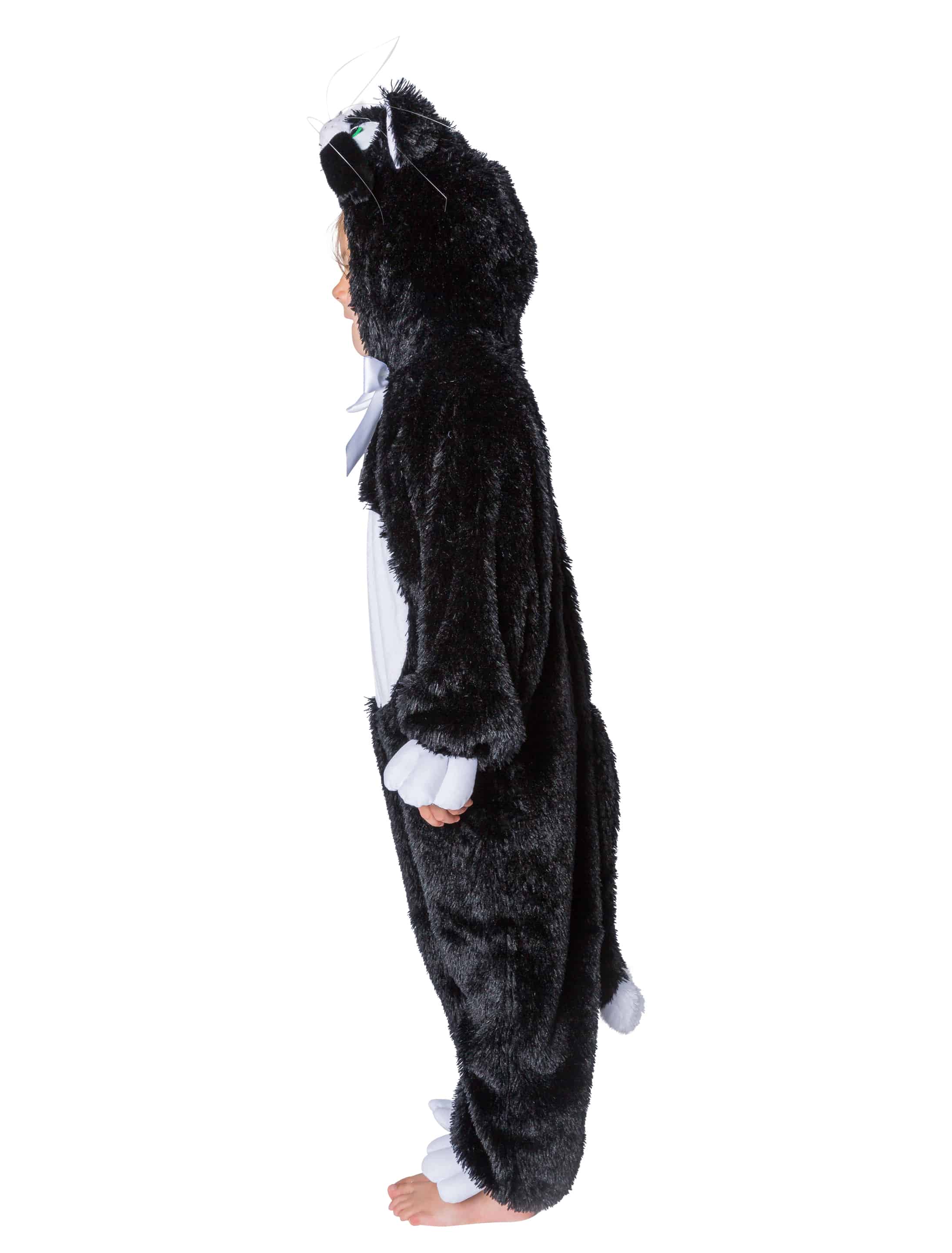 Plüsch Overall Katze Kinder schwarz 104 Plüsch Overall Katze Kinder schwarz 104