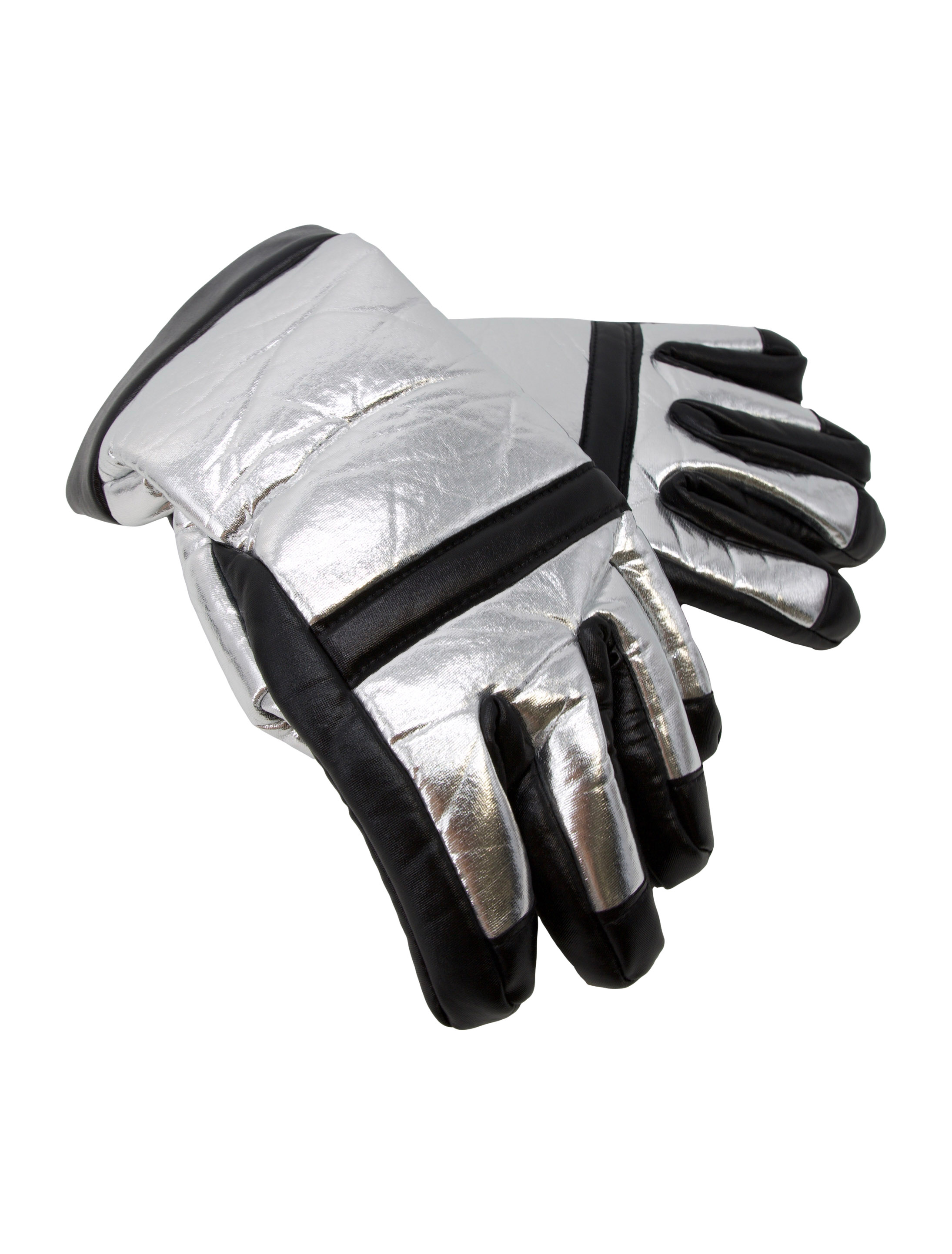 Handschuhe Astronaut schwarz/silber one size