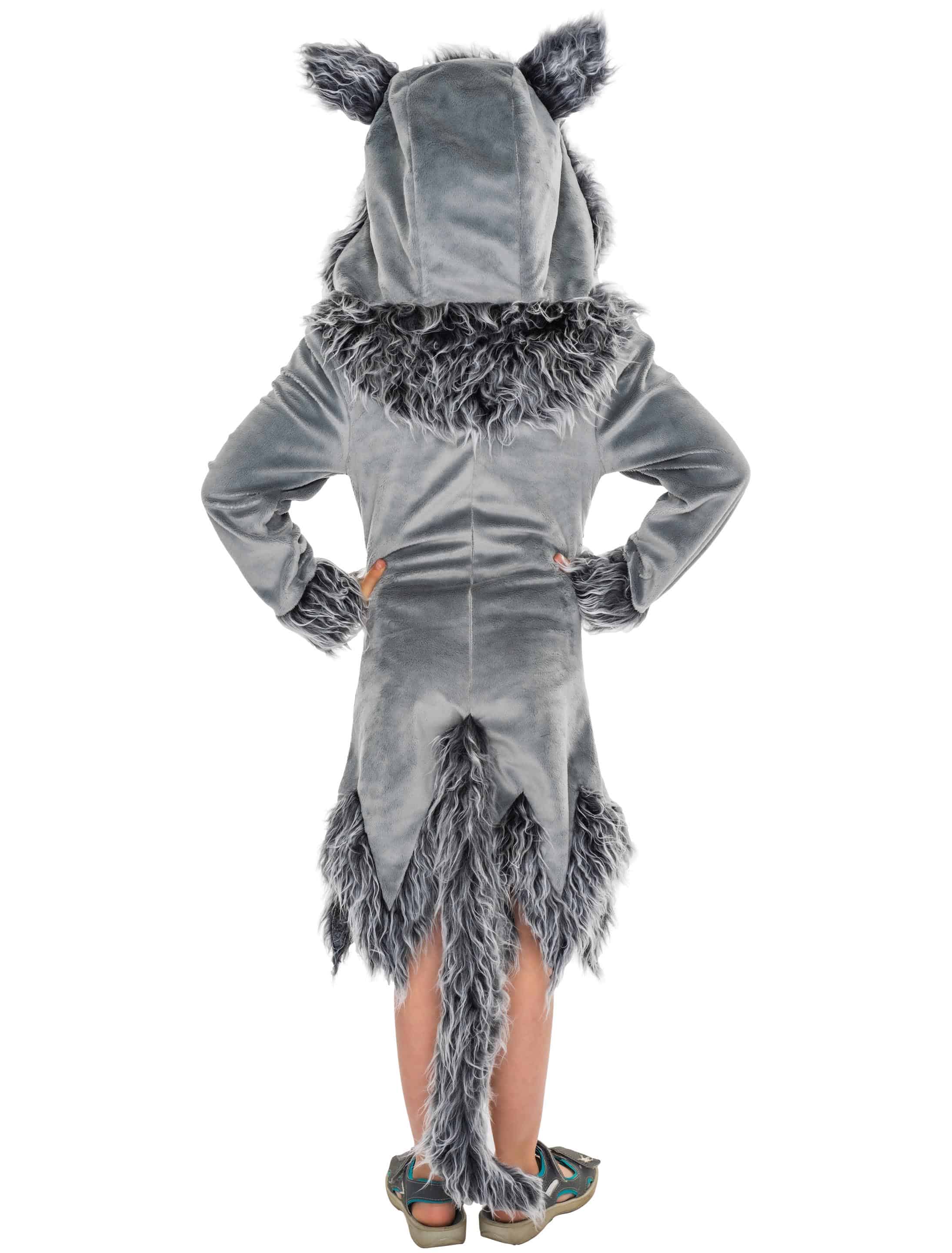 Kleid Plüsch Wolf Kinder grau 152-164 Kleid Plüsch Wolf Kinder grau 152-164