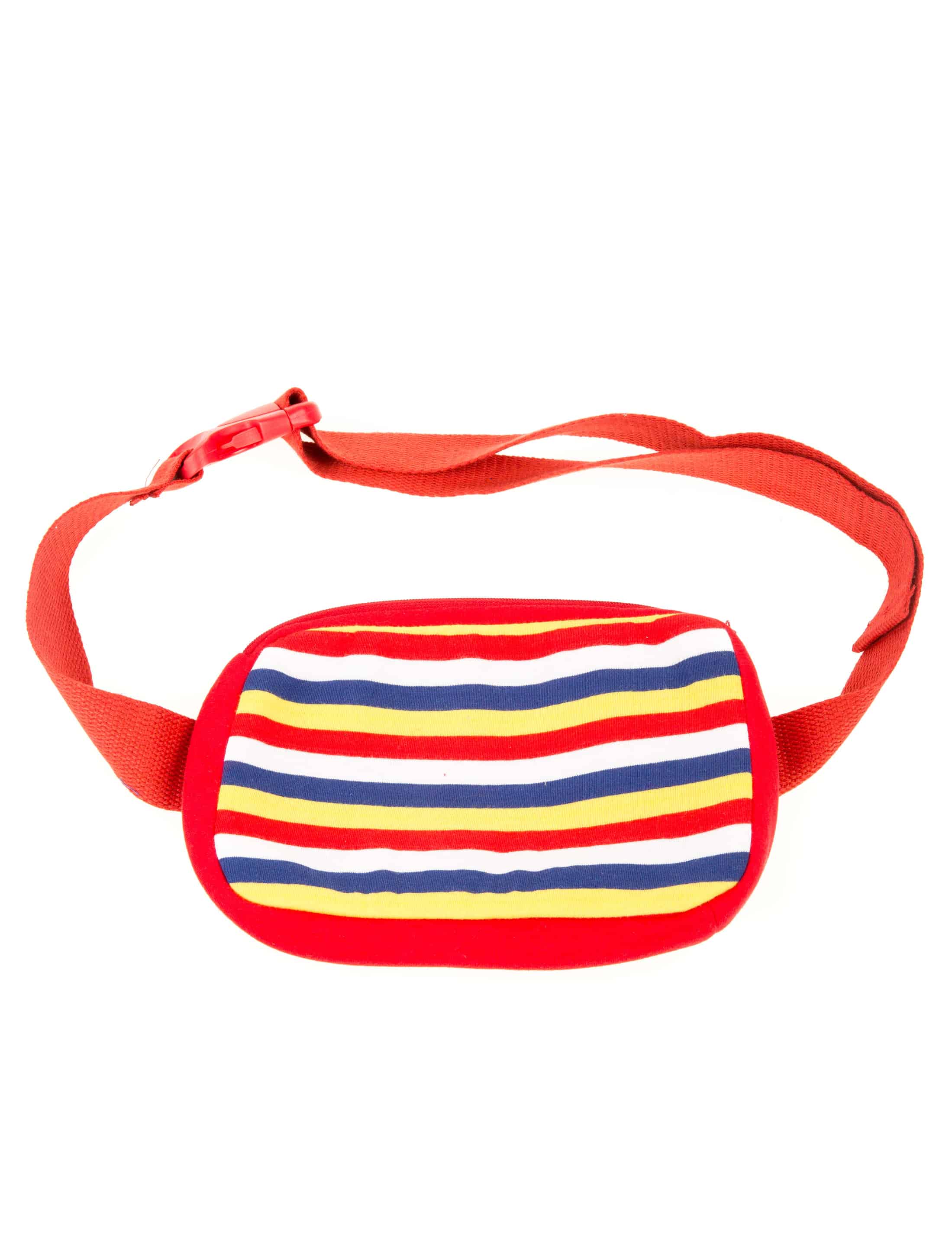 Bauchtasche rot/weiß/blau/gelb gestreift