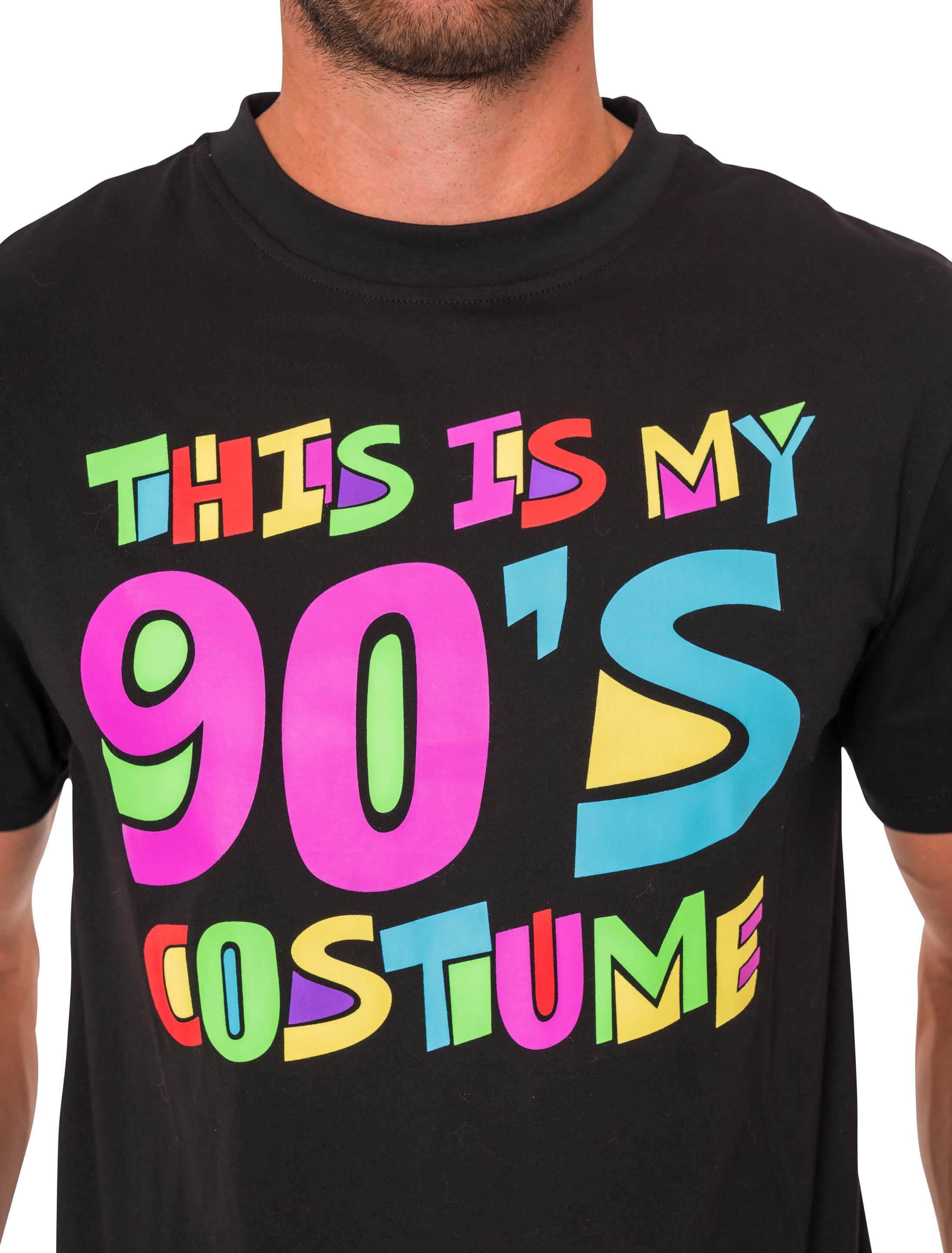 T-Shirt 90er Jahre Herren schwarz L
