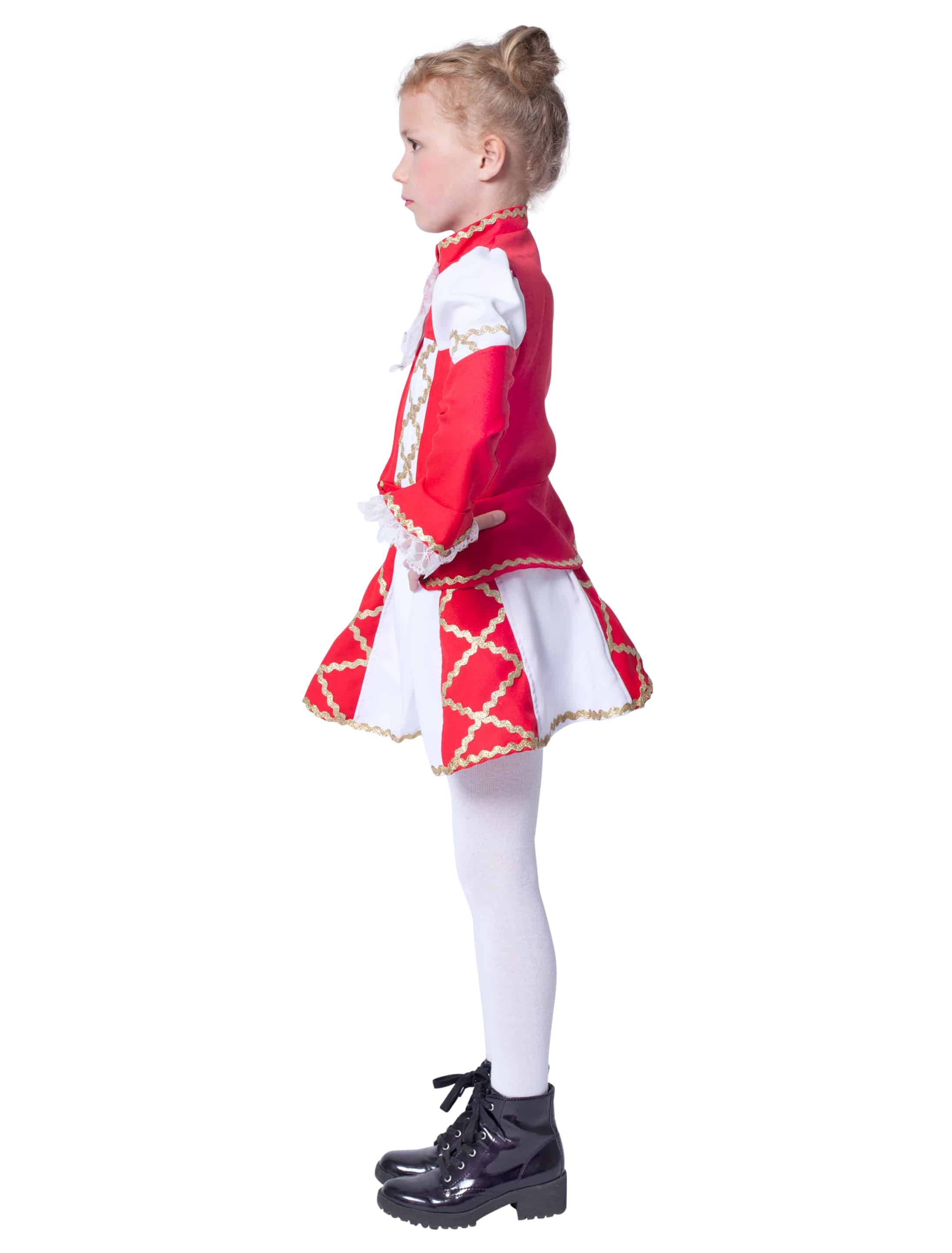 Tanzmariechen 2-tlg. Kinder rot/weiß 164
