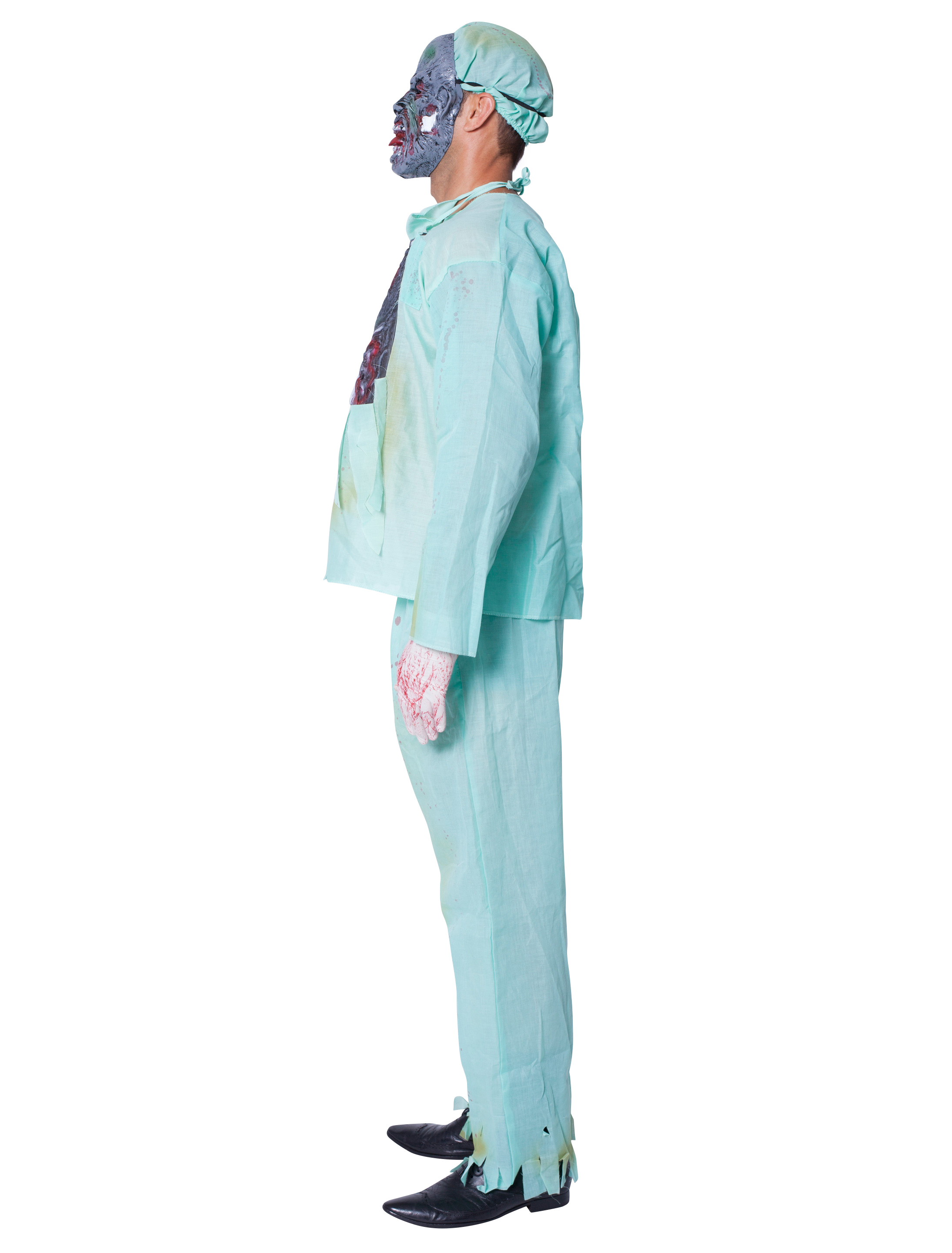 Zombie Doktor 5-tlg. grün M Zombie Doktor 5-tlg. grün M