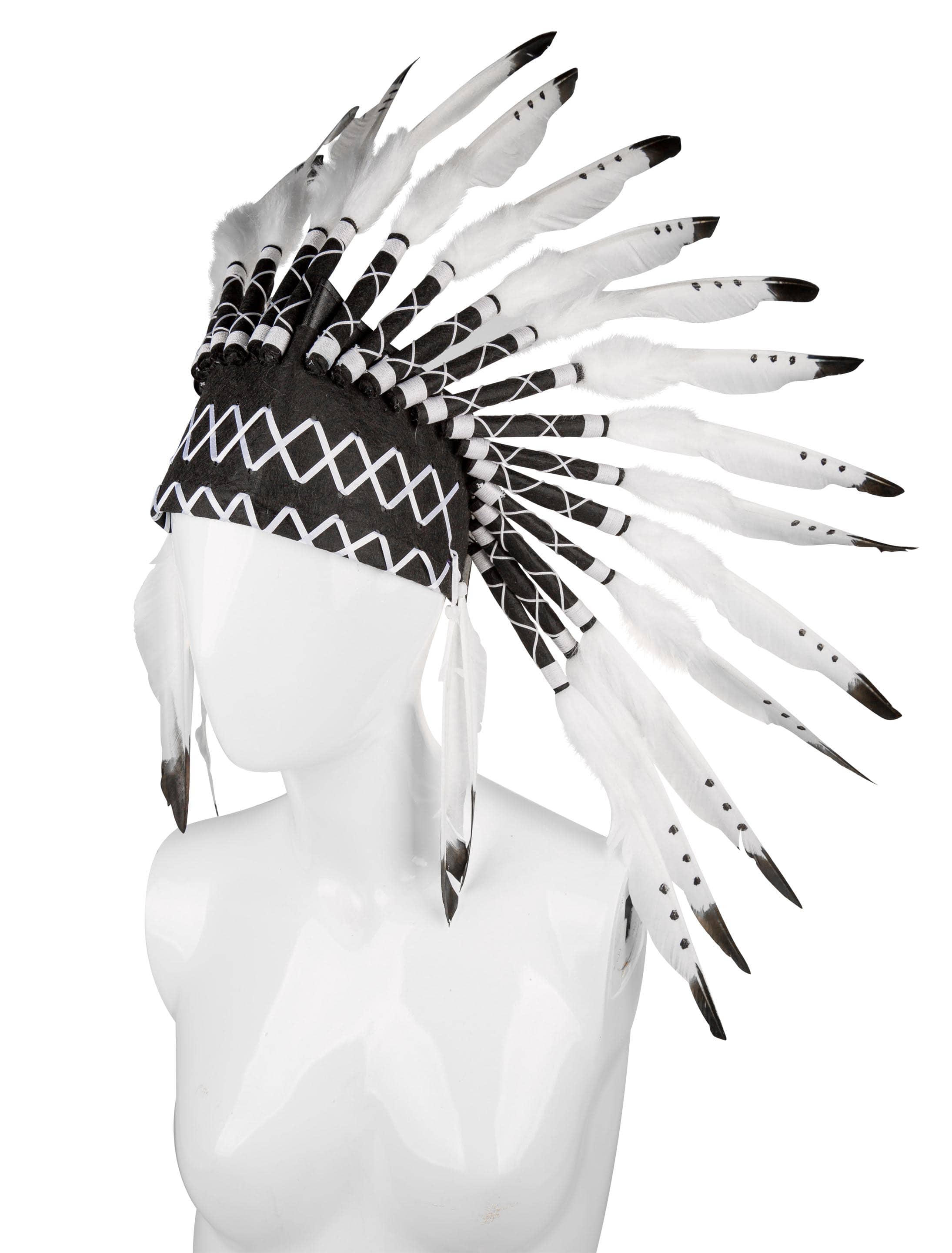 Indianerkopfschmuck schwarz/weiß