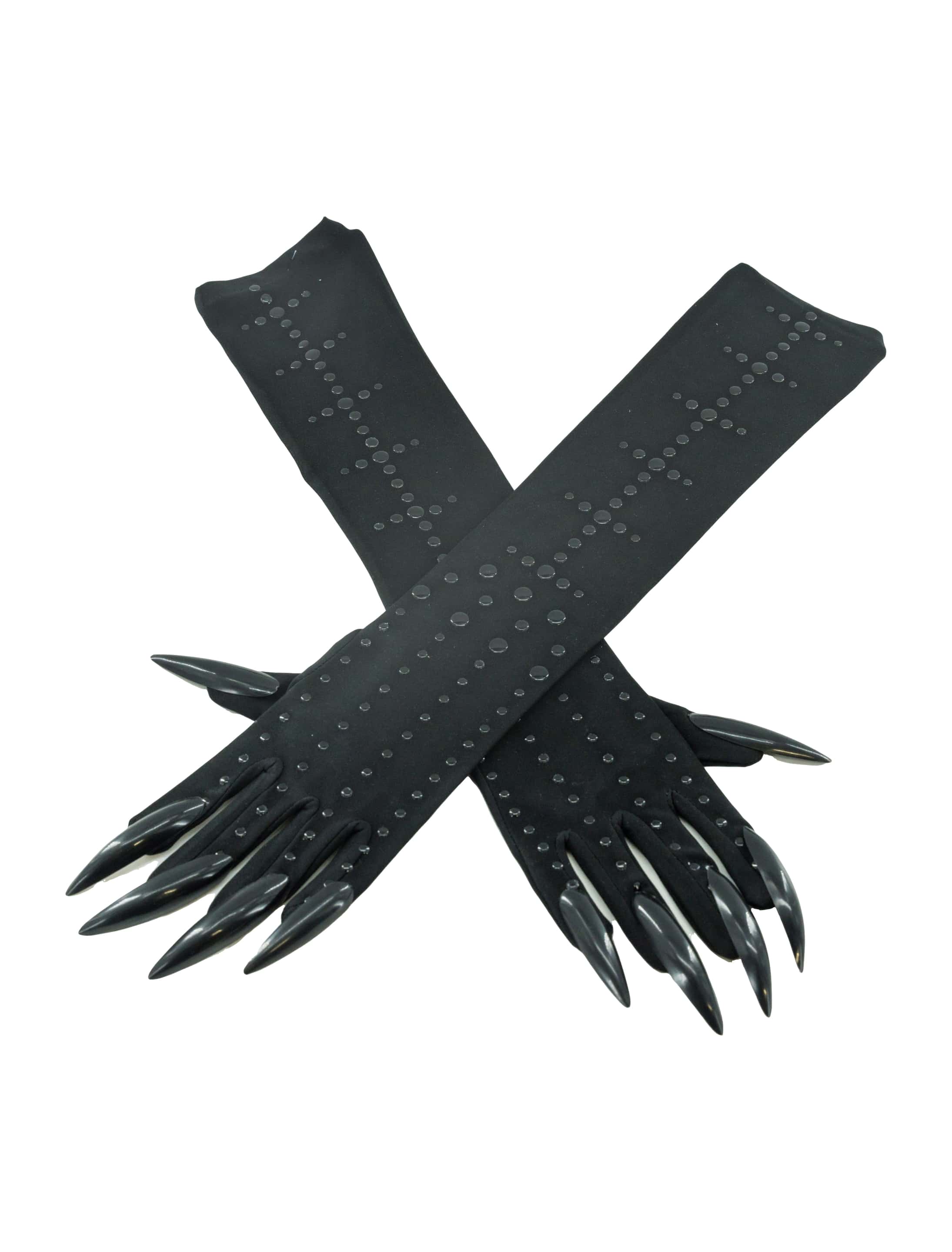 Handschuhe 43cm mit Fingernägeln schwarz one size