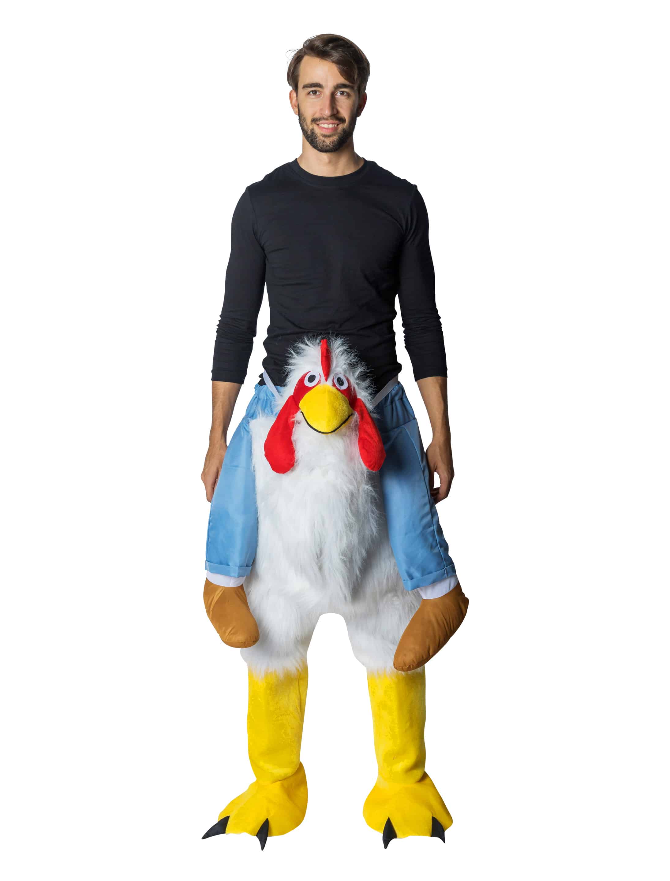 Huckepack Kostüm Huhn mehrfarbig