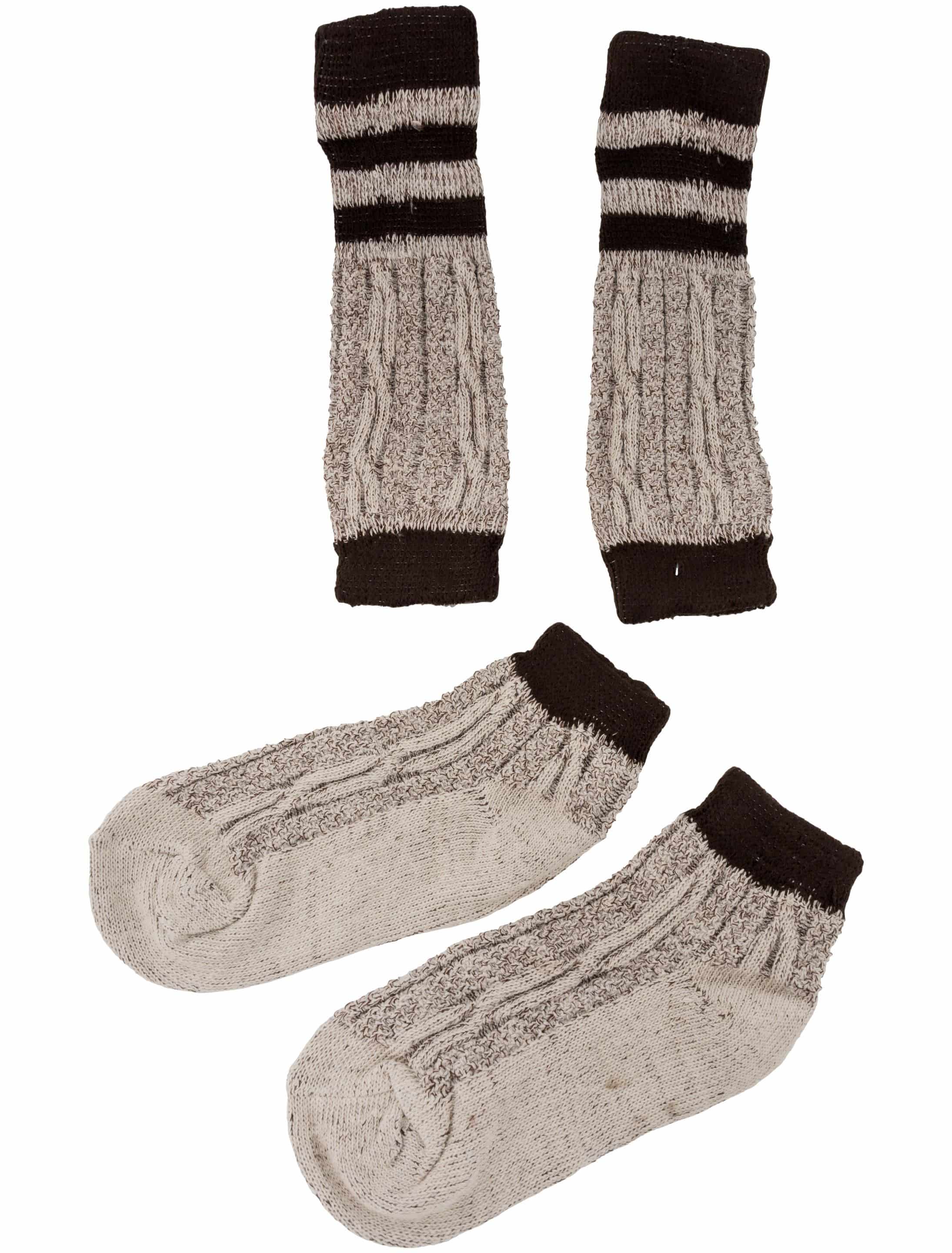 Trachtensocken lang beige/braun 39-42