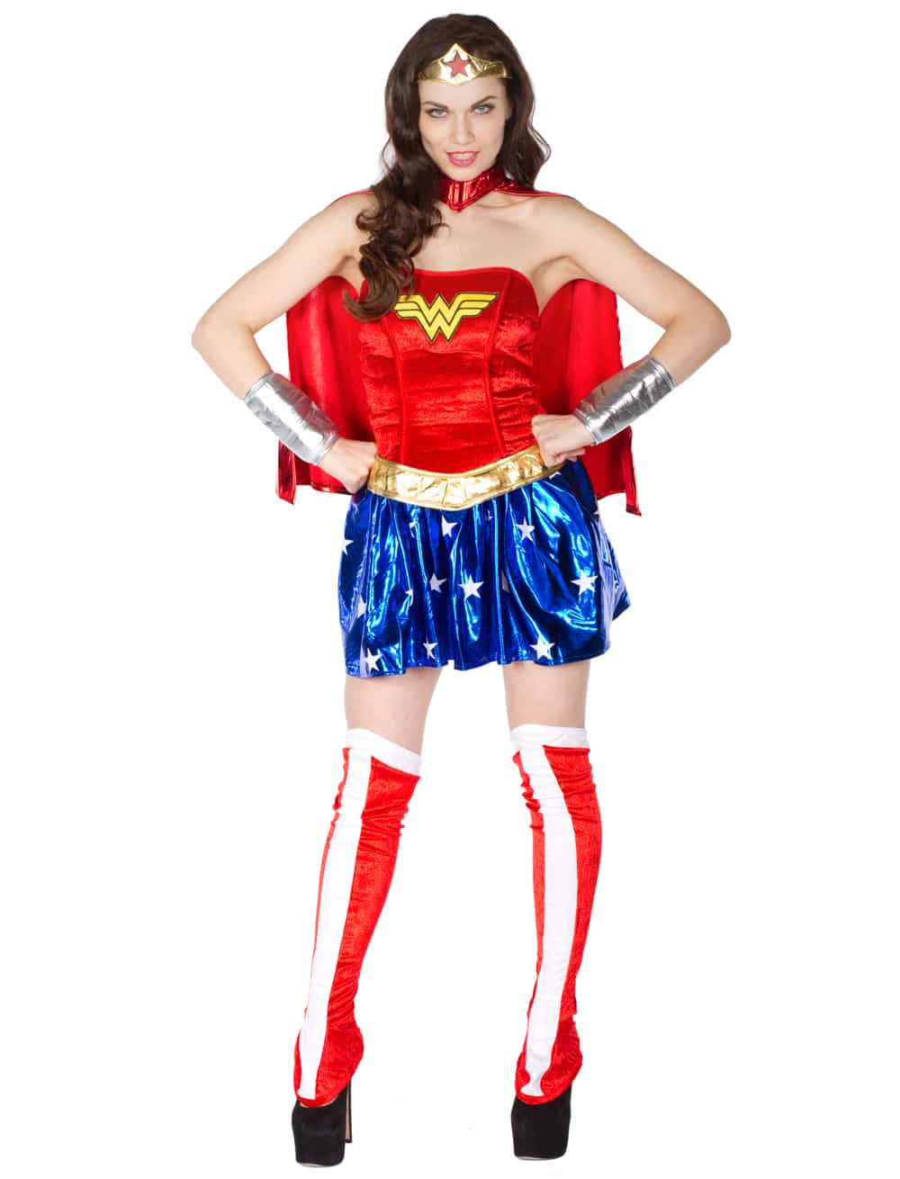 Wonder Girl 4-tlg. Damen rot/blau S Wonder Girl 4-tlg. Damen rot/blau S