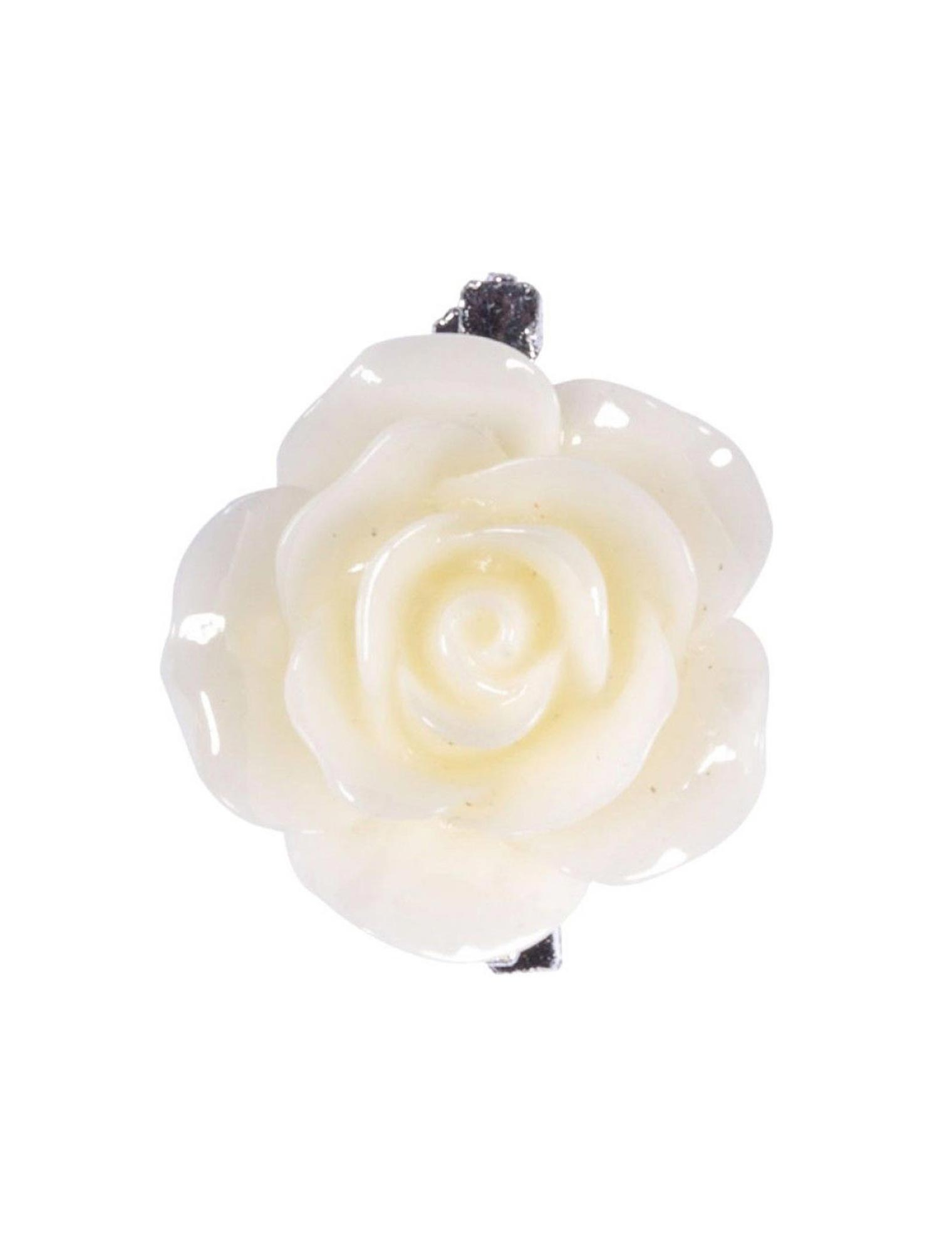 Clip Rose 2,5cm 6 Stk. beige