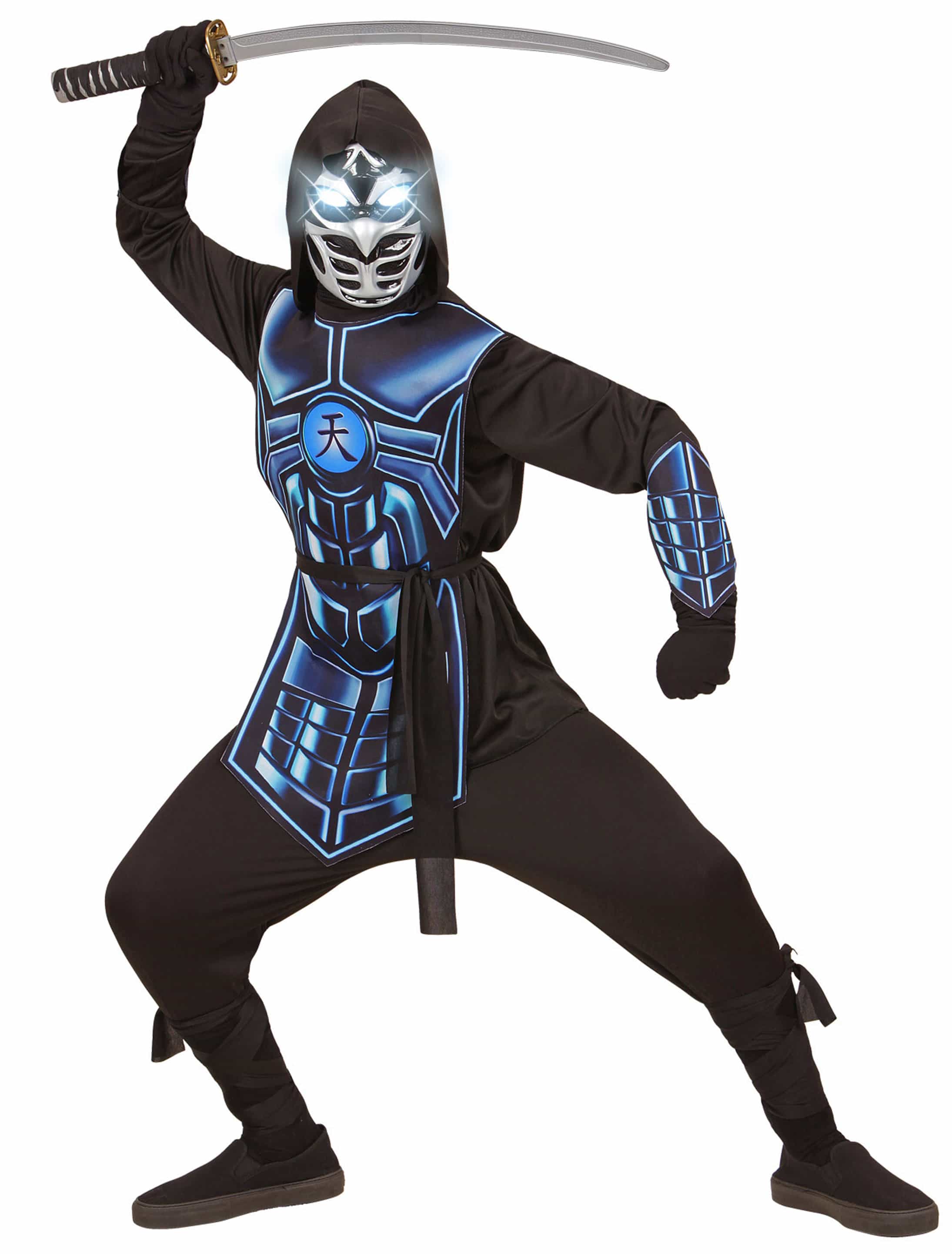 Cyber Ninja Kinder 5-tlg. schwarz/blau 140