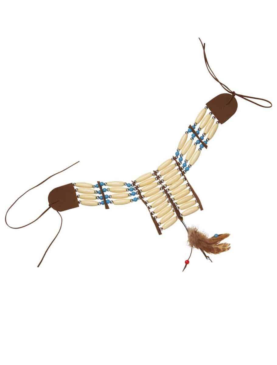 Halskette Indianer mit Perlen