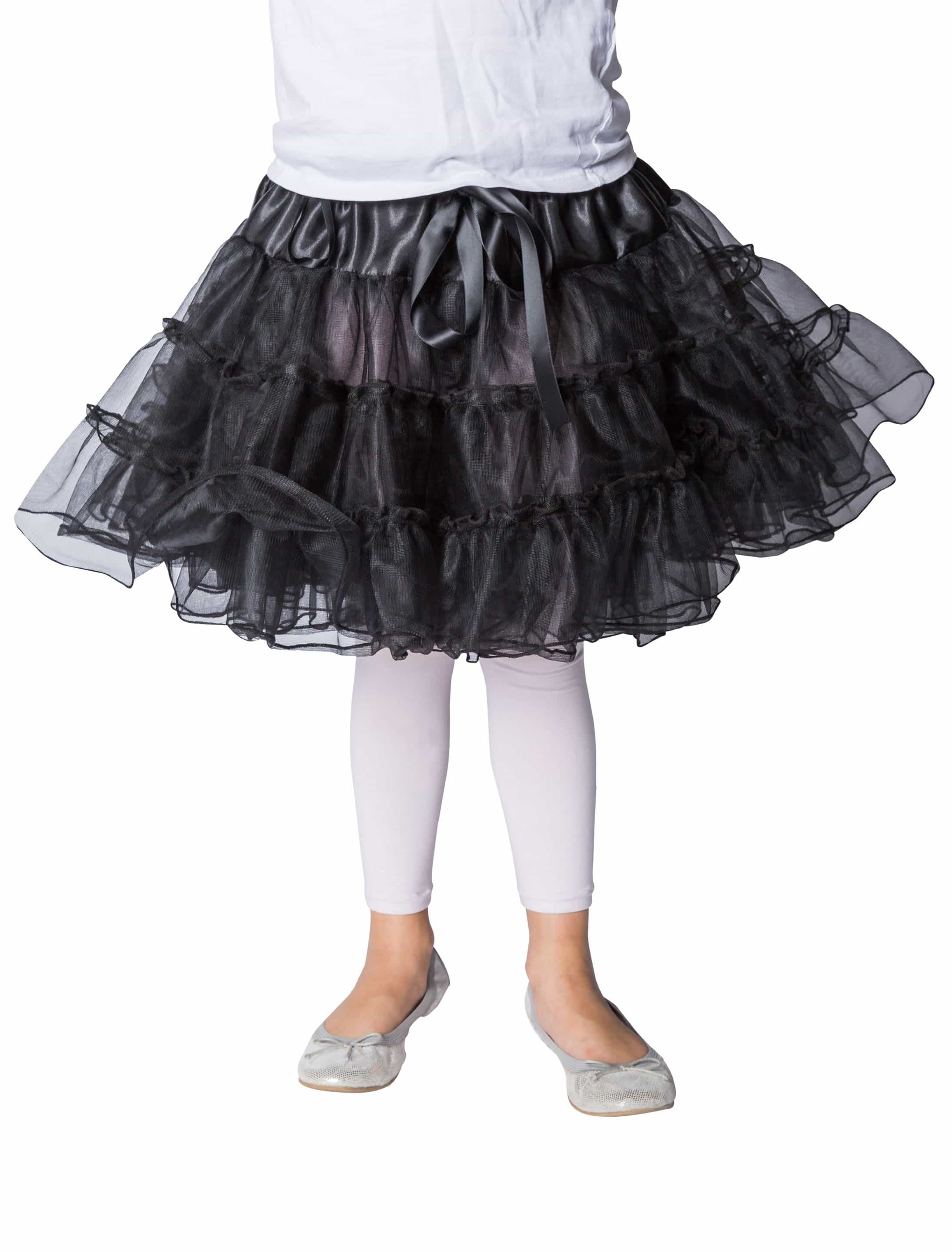 Petticoat Kinder Mädchen schwarz one size