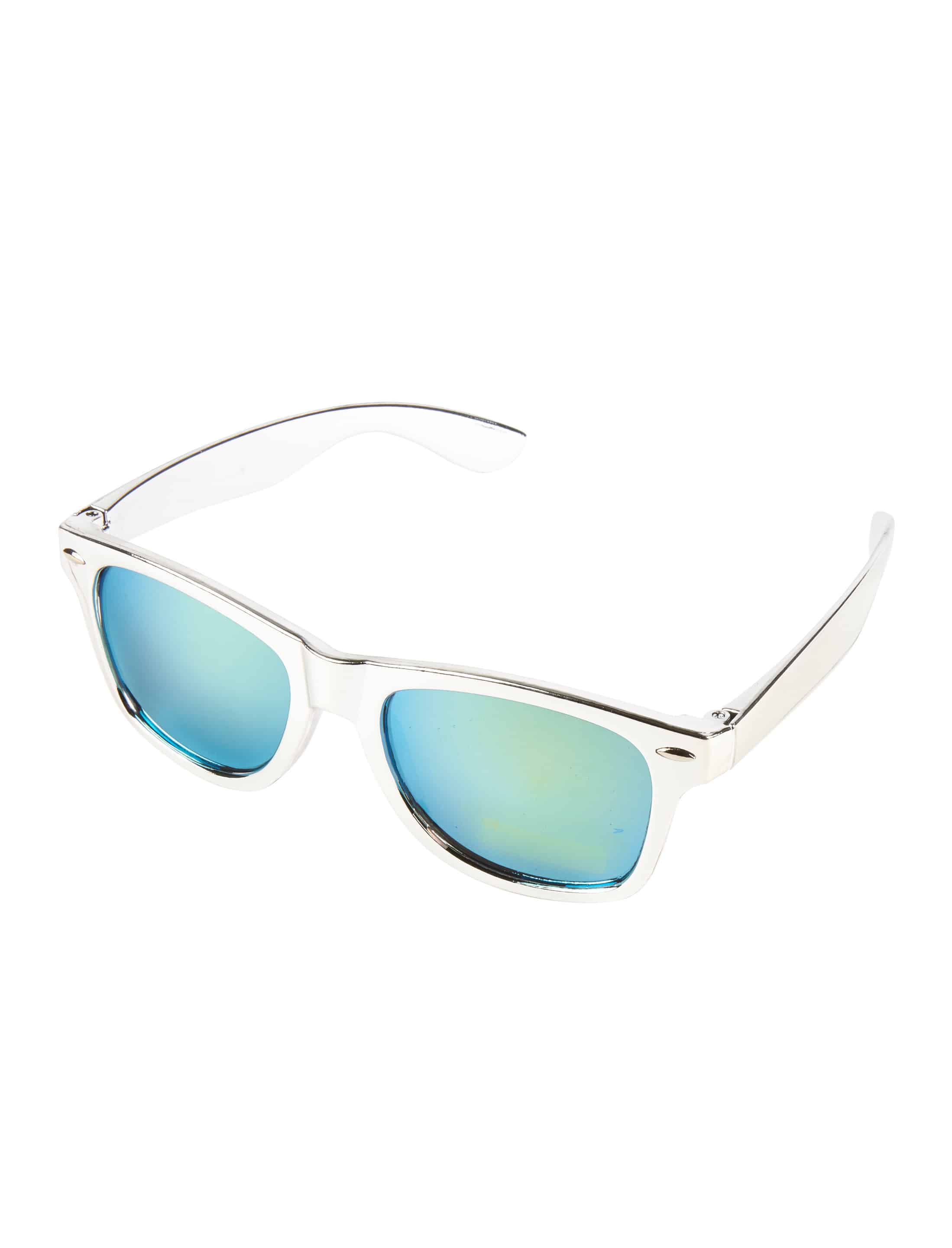 Brille Nerd metallic silber