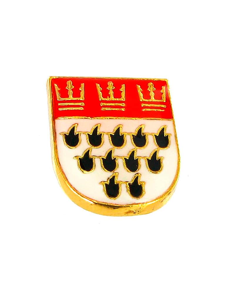 Pin Kölner Wappen farbig/gold