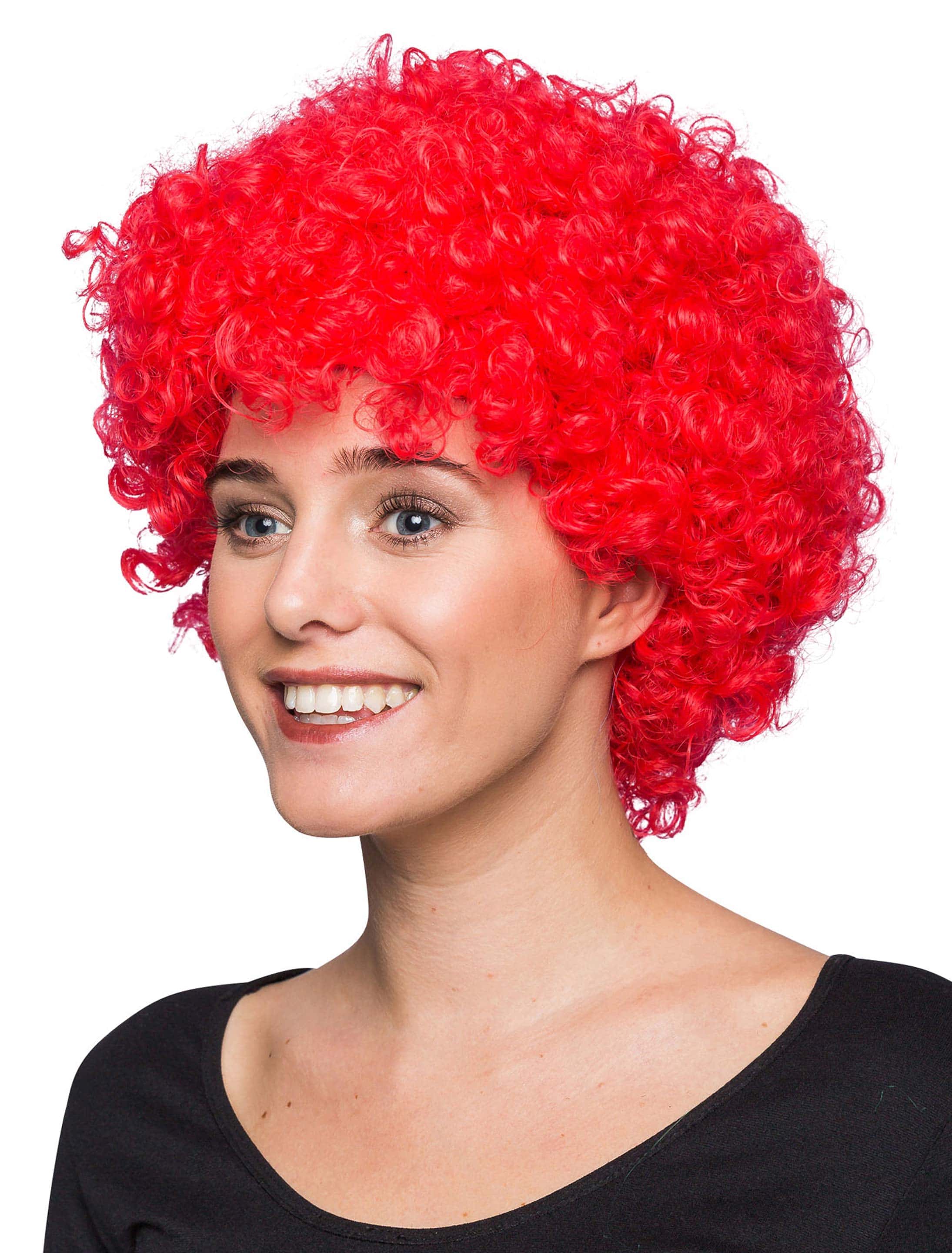 Perücke Clown Locken rot