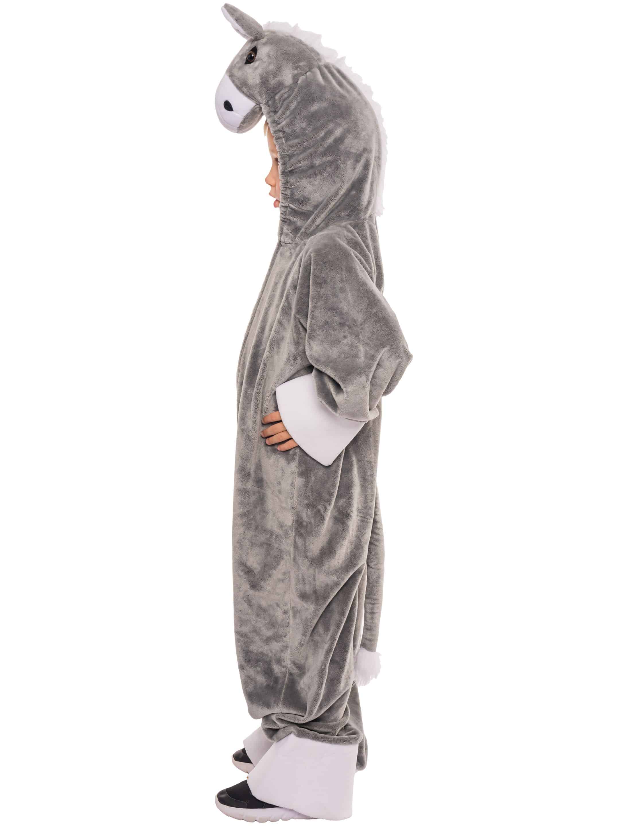 Overall Esel Kinder Plüsch grau 86-92 Overall Esel Kinder Plüsch grau 86-92