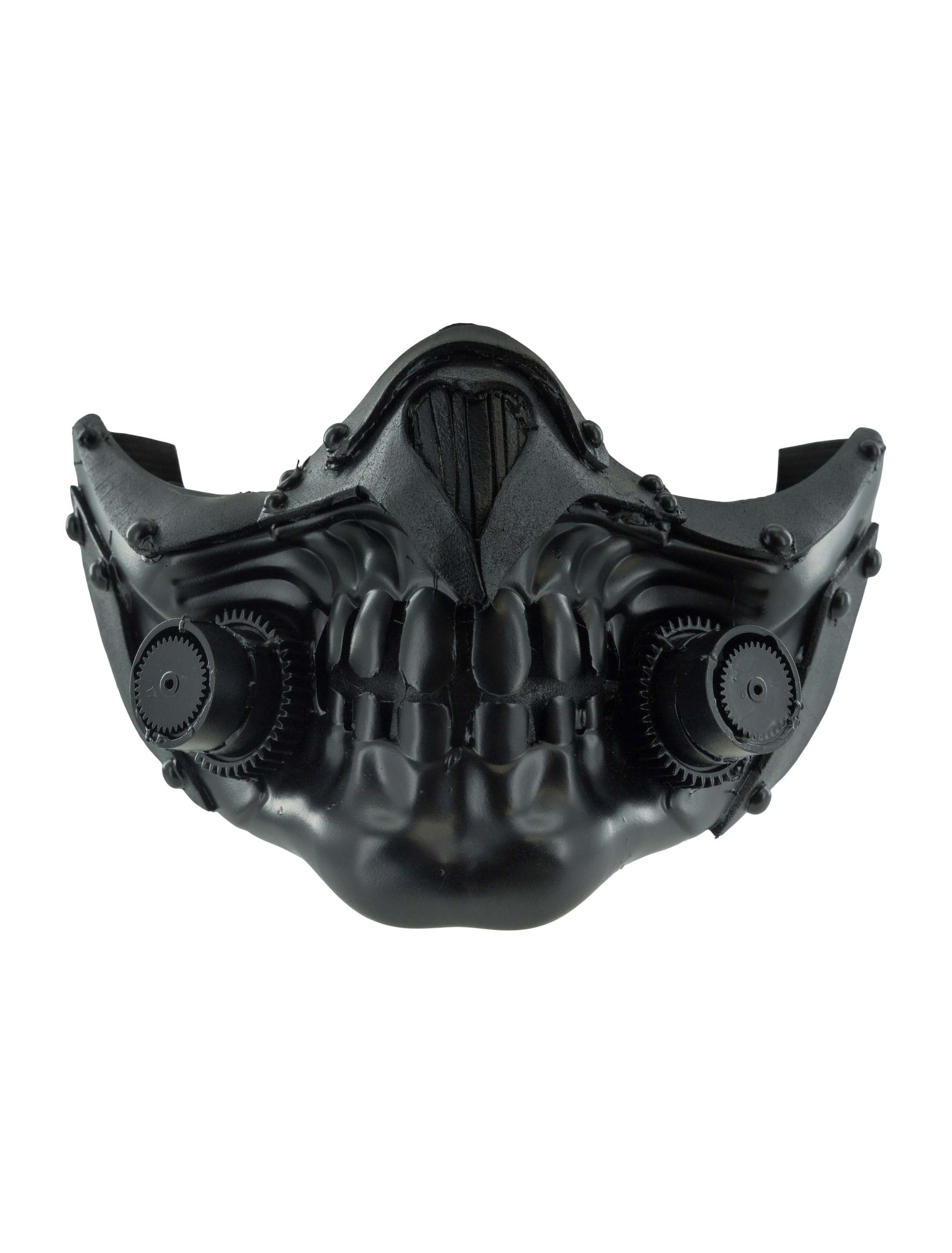 Halbmaske Apocalypse schwarz