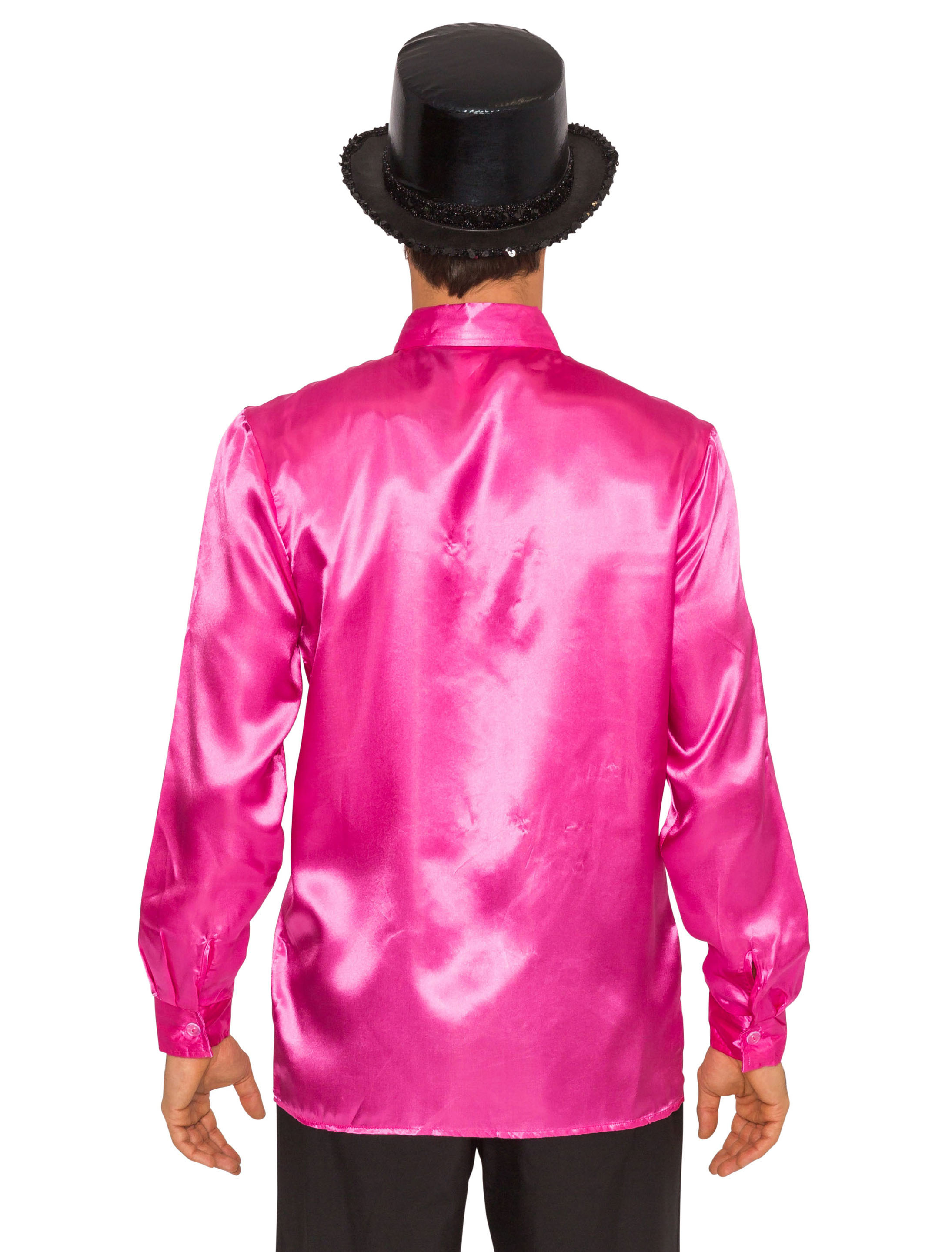Rüschenhemd Satin pink 52