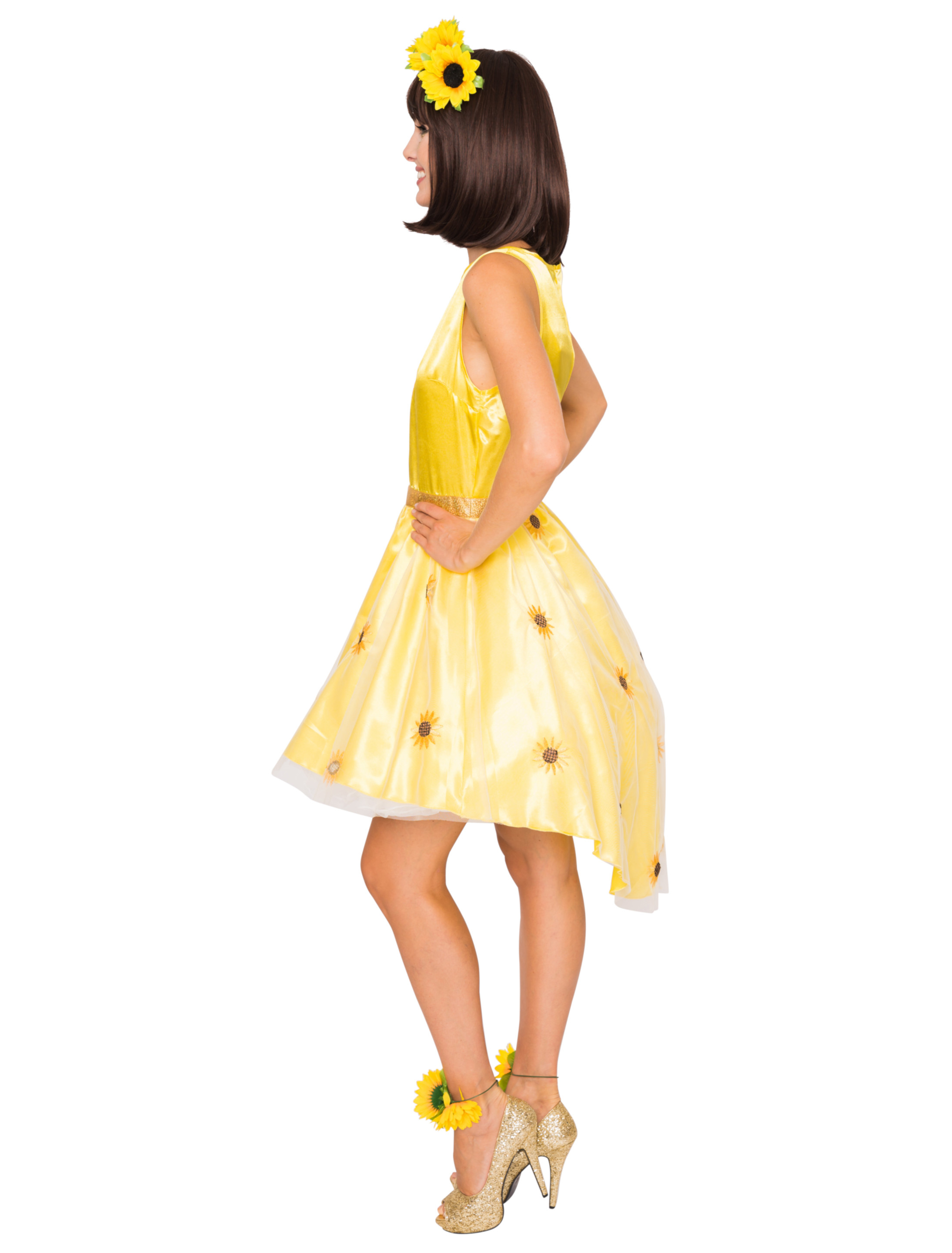Kleid Sonnenblume Damen gelb M